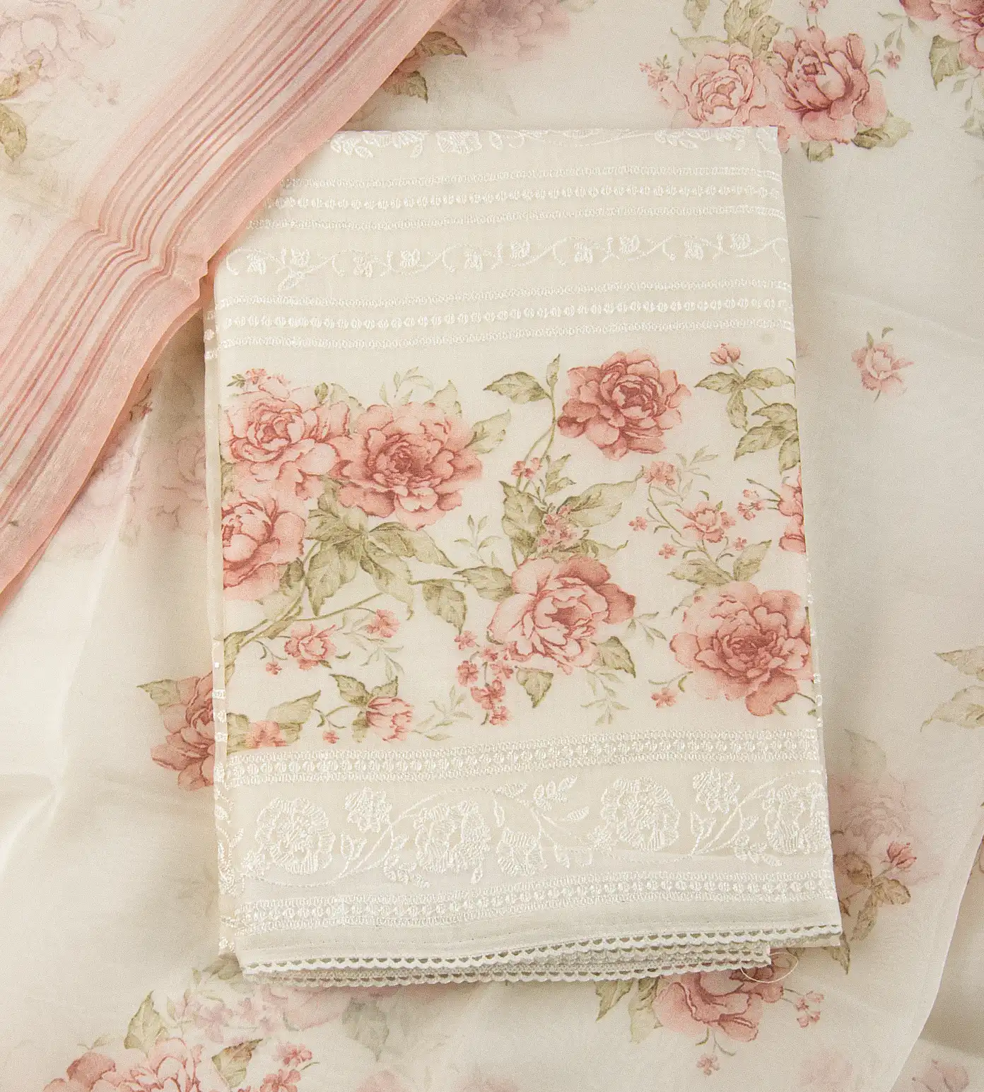 Off White Organza Embroidery Salwar1