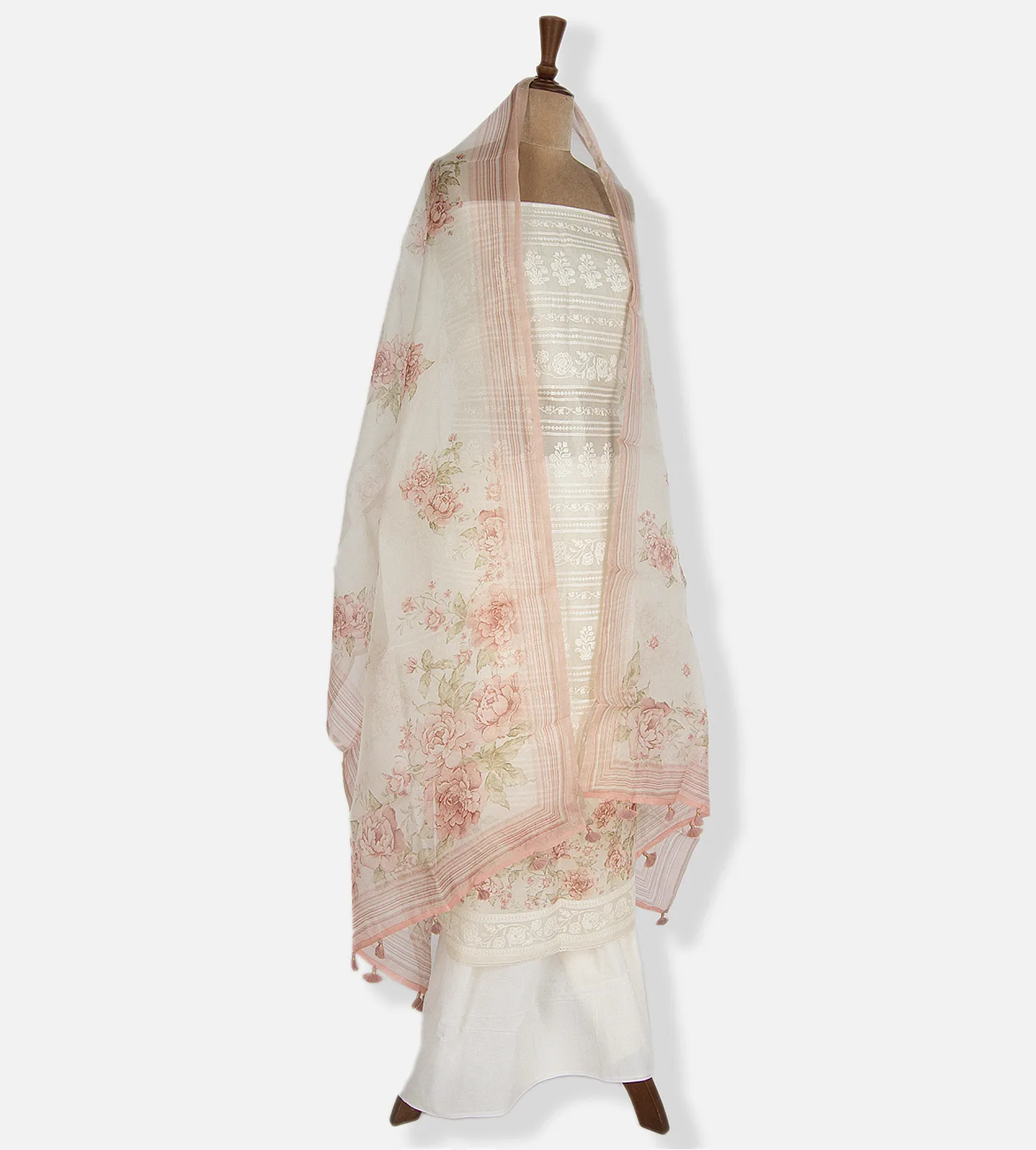 Off White Organza Embroidery Salwar3