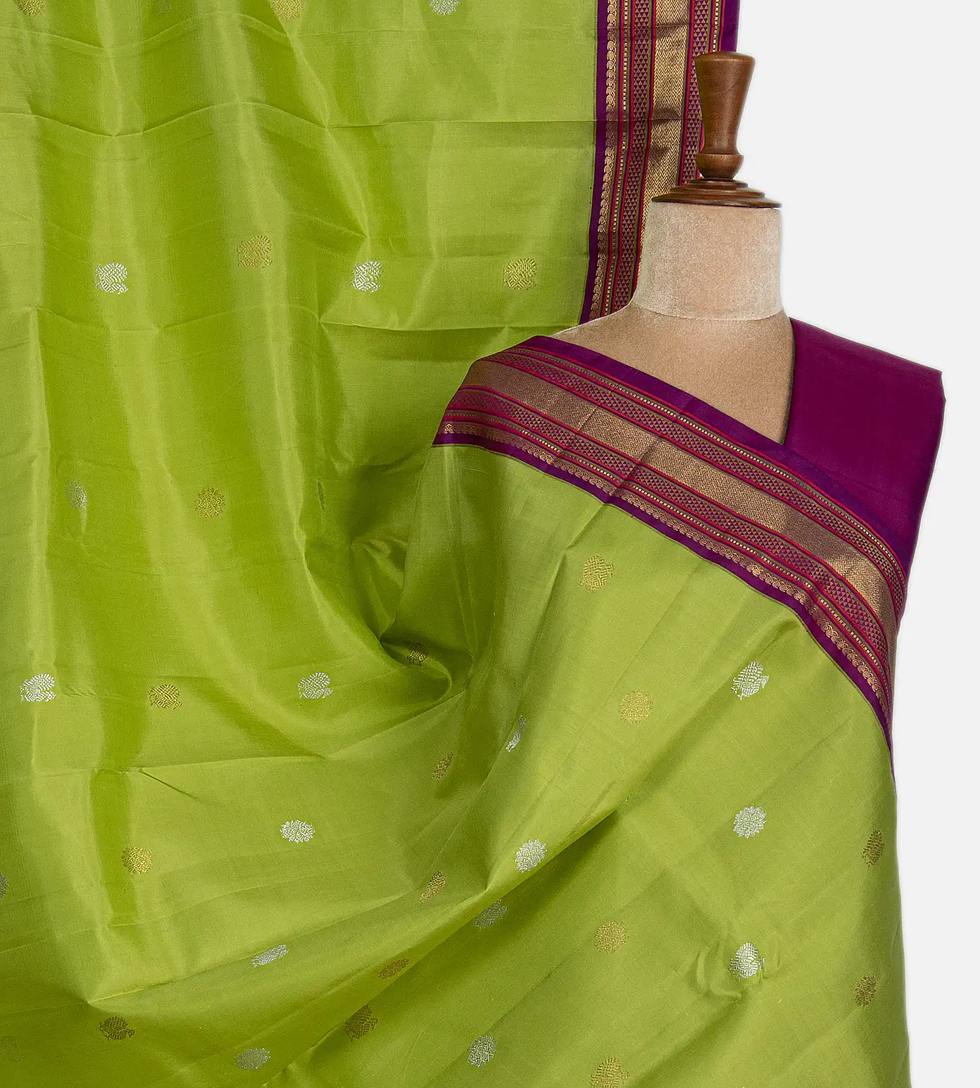 Light Green Kanchipuram Silk Saree1