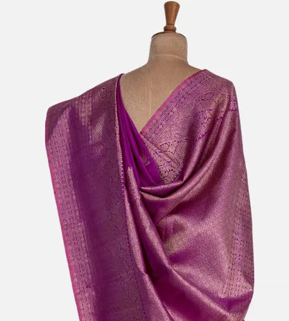 Bright Purple Kanchipuram Silk Saree3