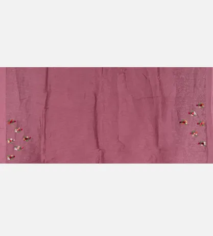 Lotus Pink Linen Saree4