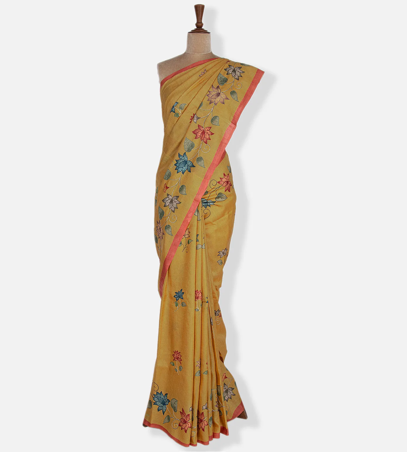 yellow-tussar-embroidery-saree-b0841807-b