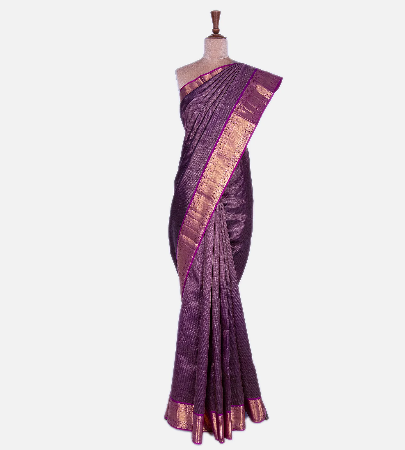 Purple Kanchipuram Silk Saree2
