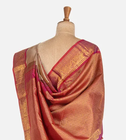 Rose Gold Kanchipuram Silk Saree3