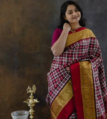 Multi Color Kanchipuram Silk Saree1