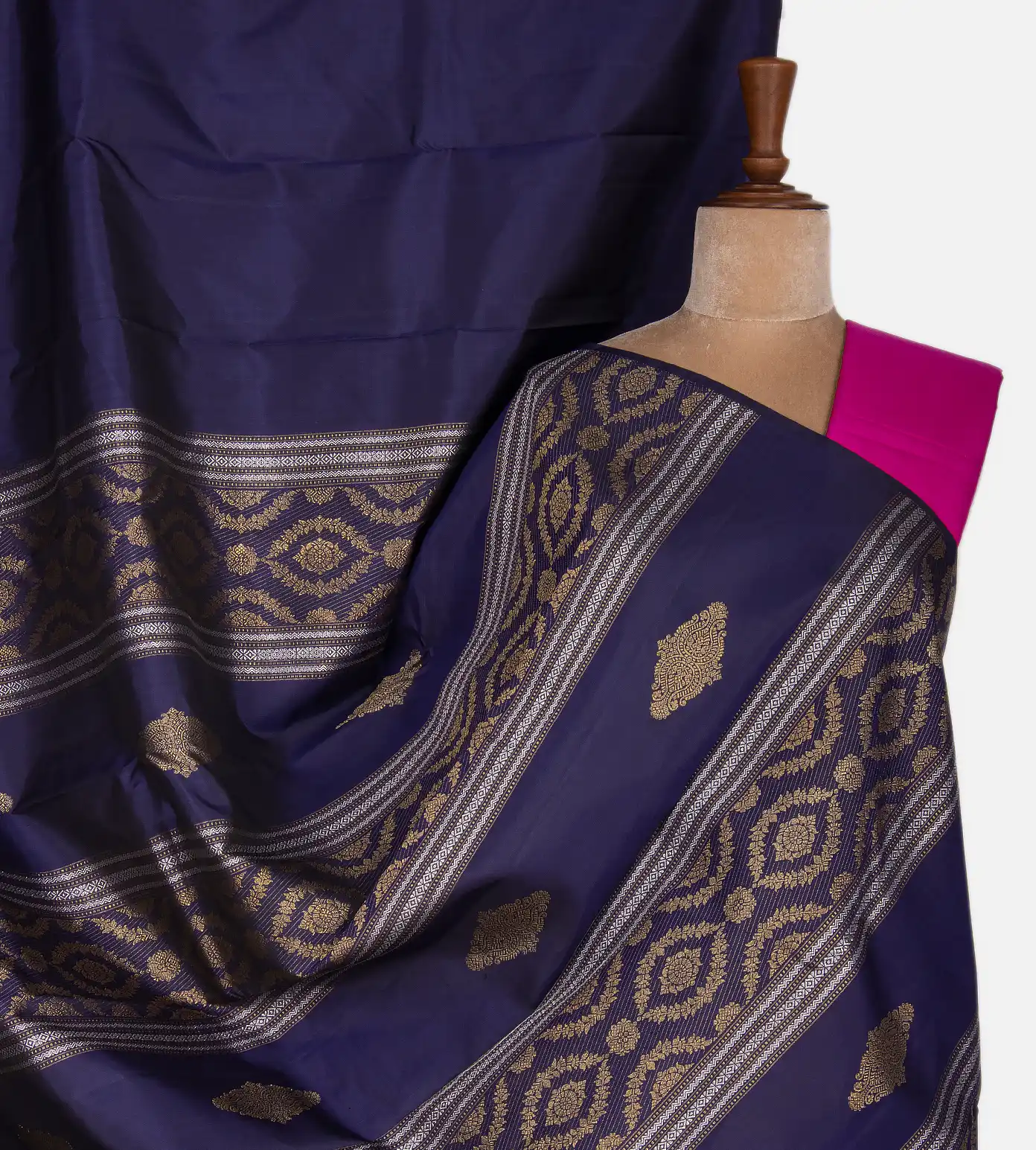 Blue Kanchipuram Silk Saree1