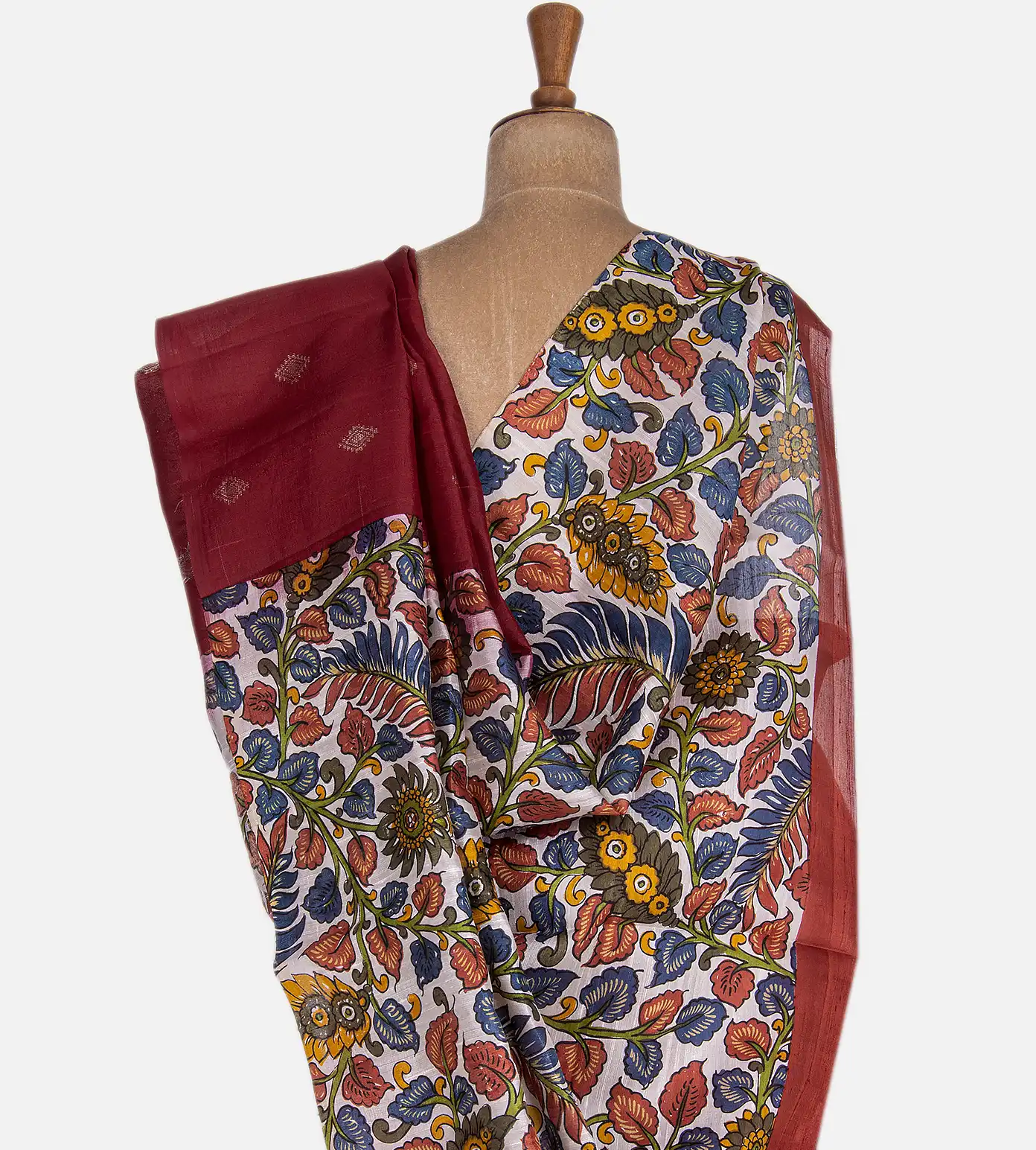 Maroon Raw Silk Saree3