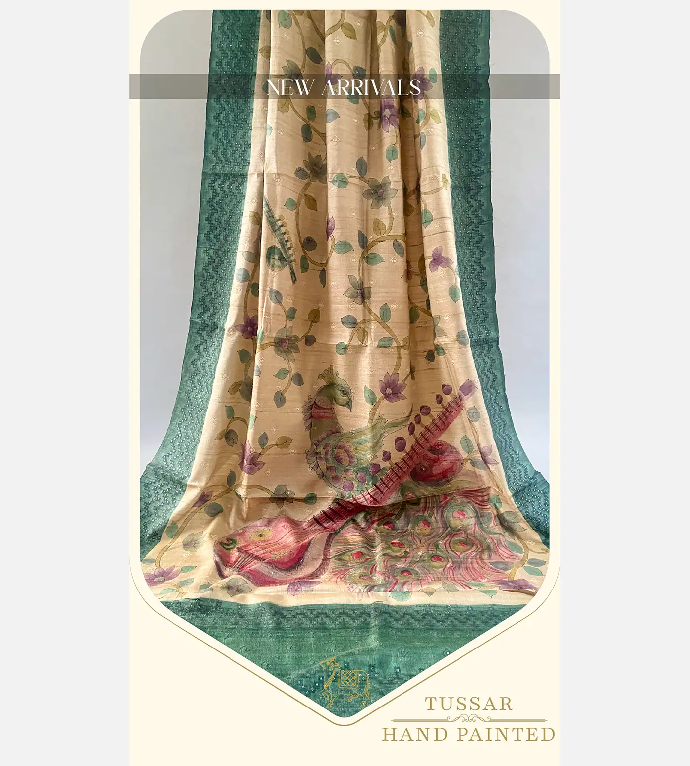 Off White Tussar Saree1