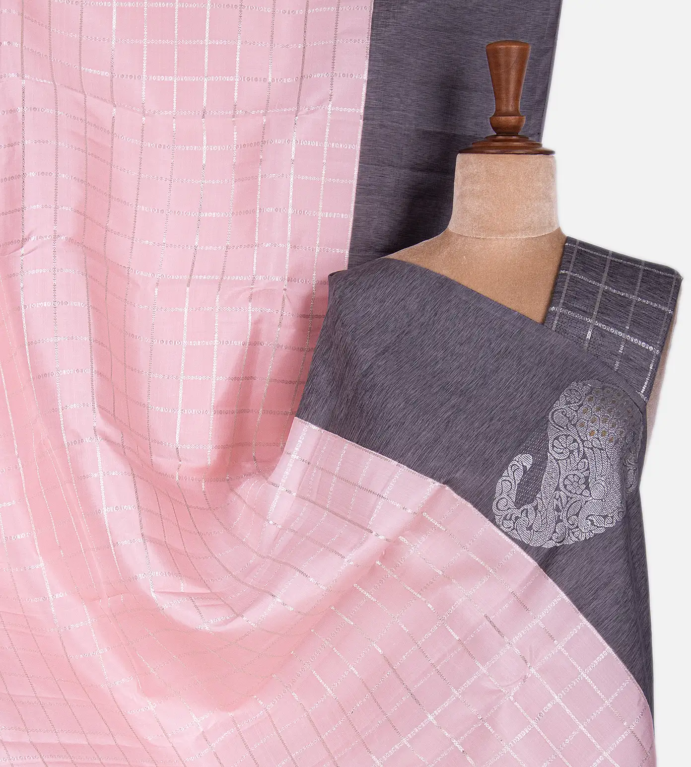 Pastel Pink Kanchipuram Silk Saree1