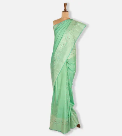 Mint Green Kanchipuram Silk Saree2
