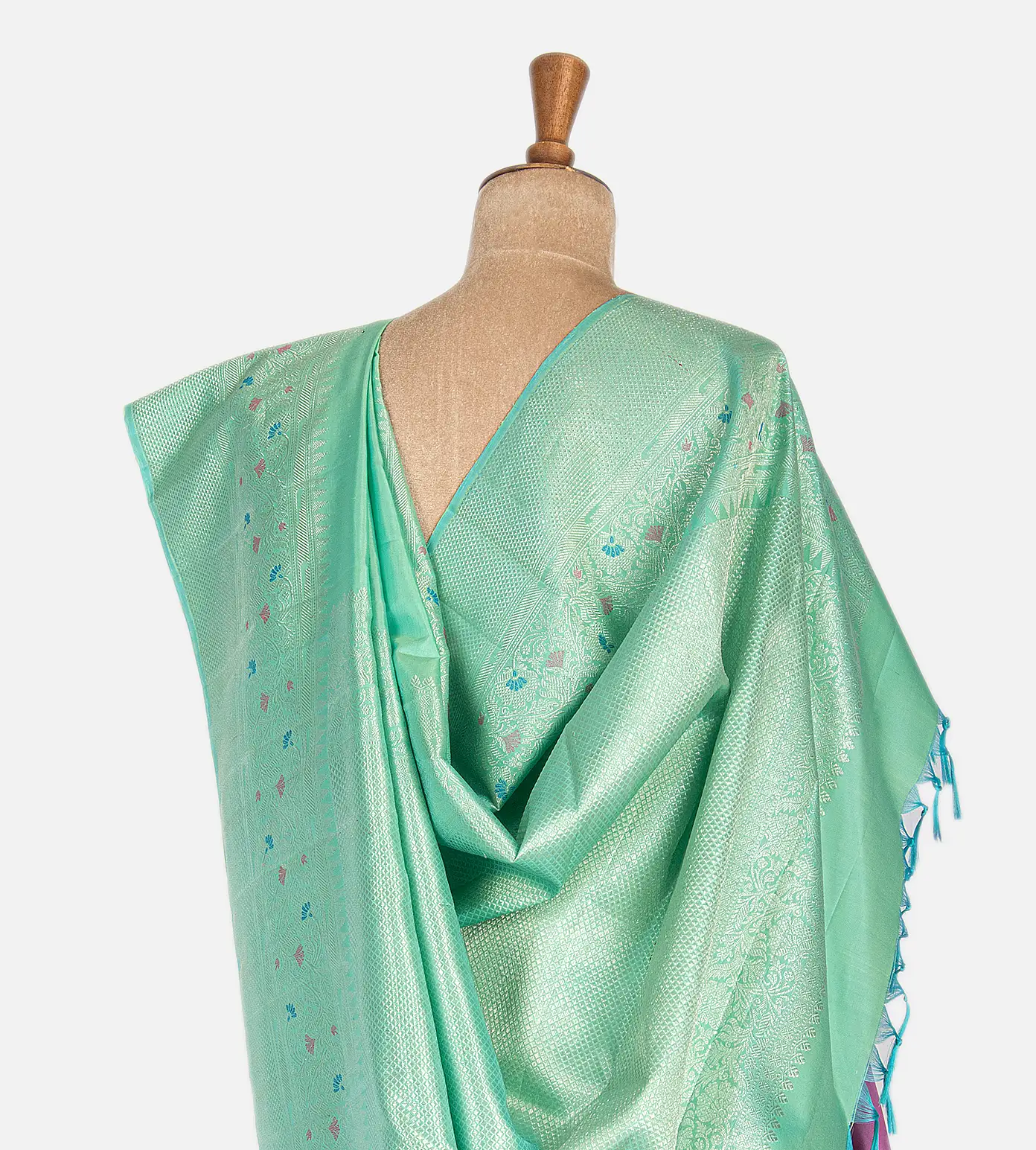 Mint Green Kanchipuram Silk Saree3