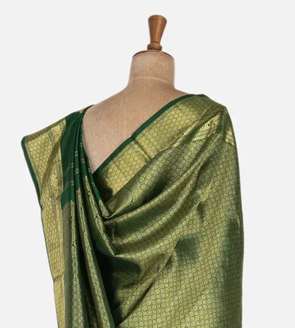 Bottle Green Kanchipuram Silk Saree3