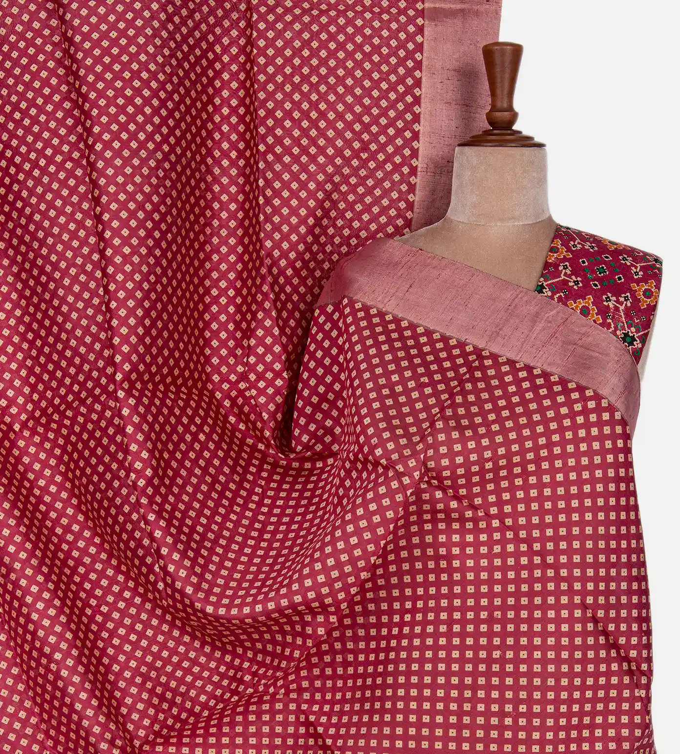 Pink Raw Silk Saree1