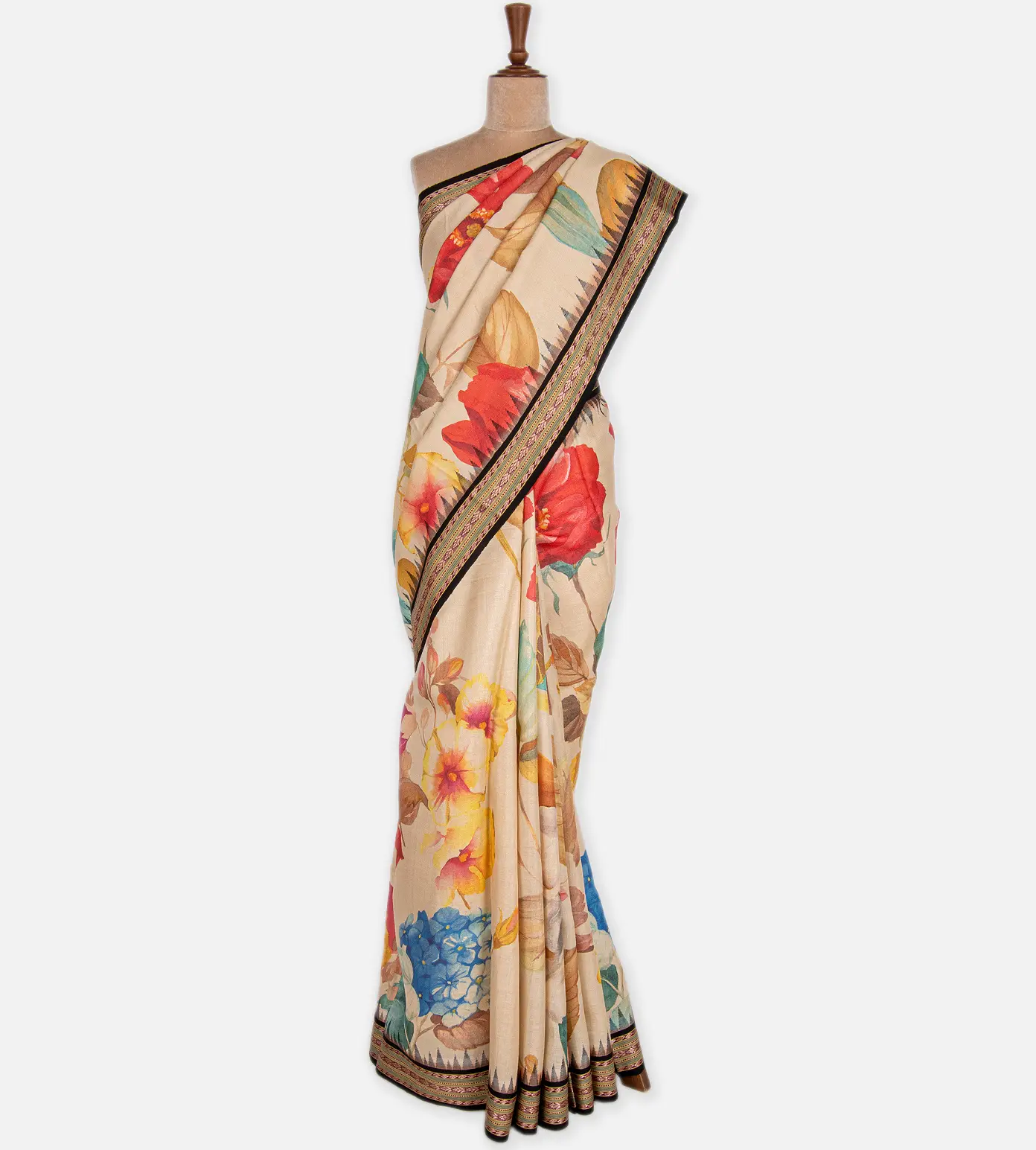 Off White Vidarbha Tussar Saree2