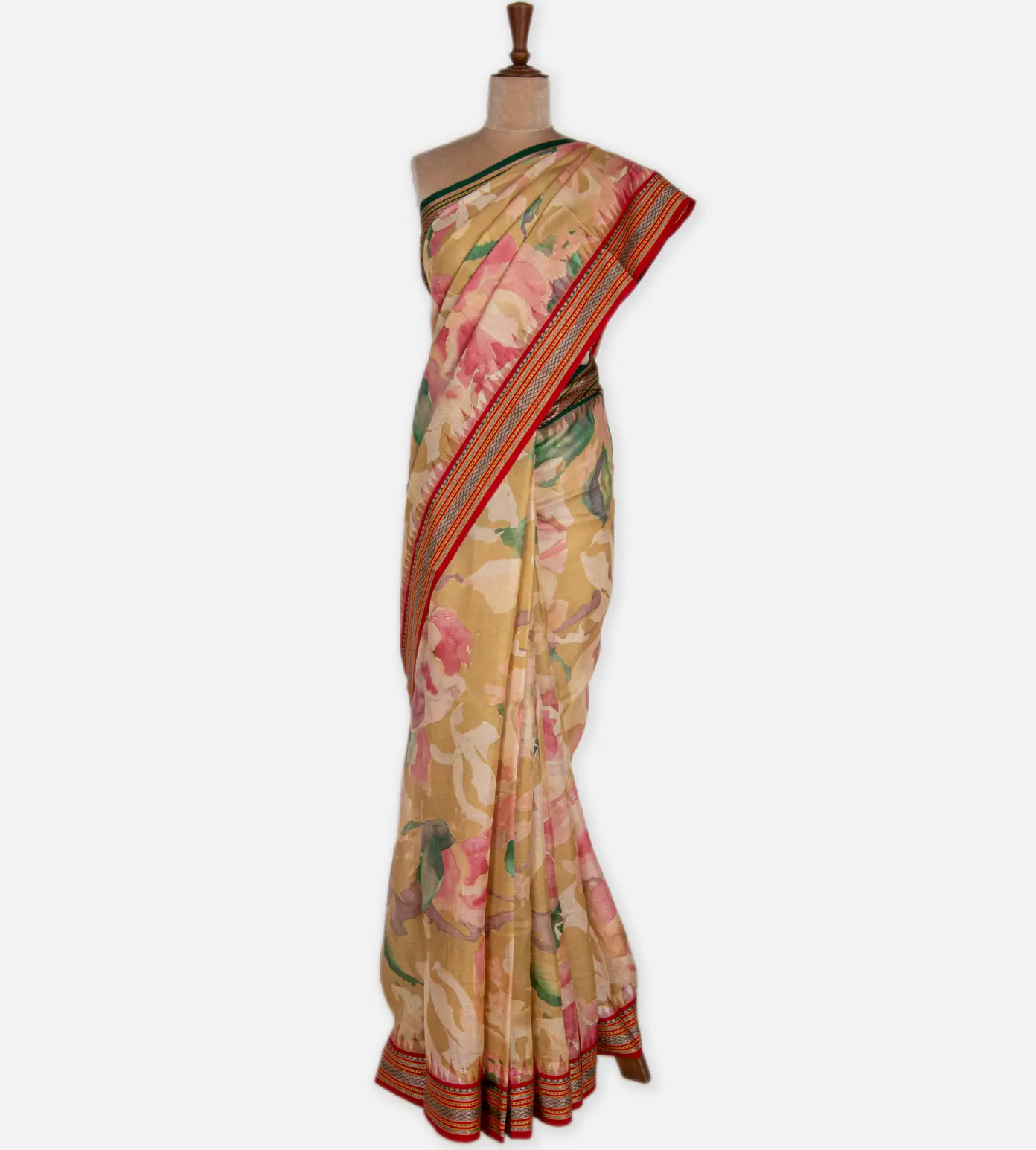 Dark Beige Vidarbha Tussar Saree2