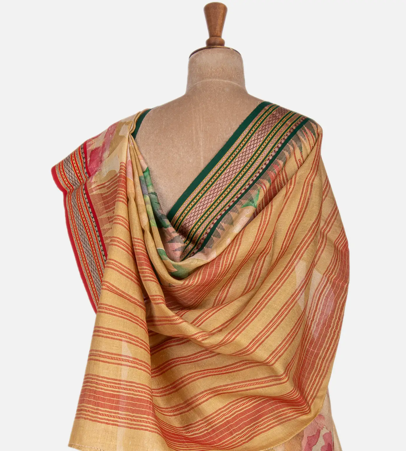 Dark Beige Vidarbha Tussar Saree3