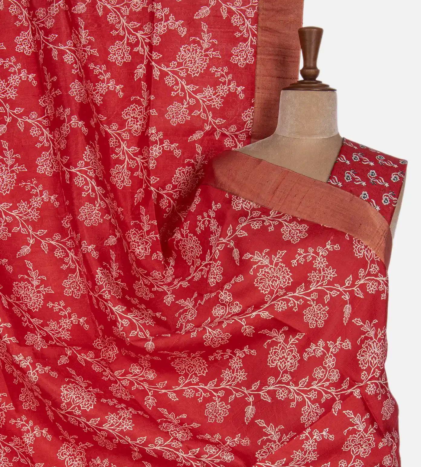 Red Raw Silk Saree1