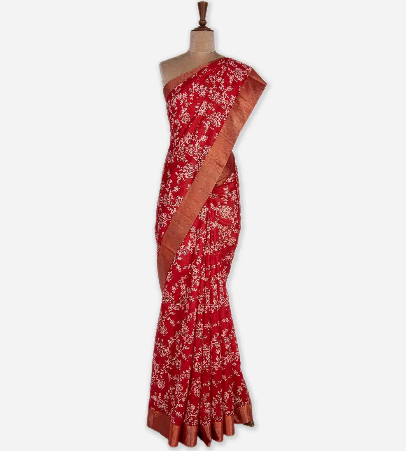 Red Raw Silk Saree2