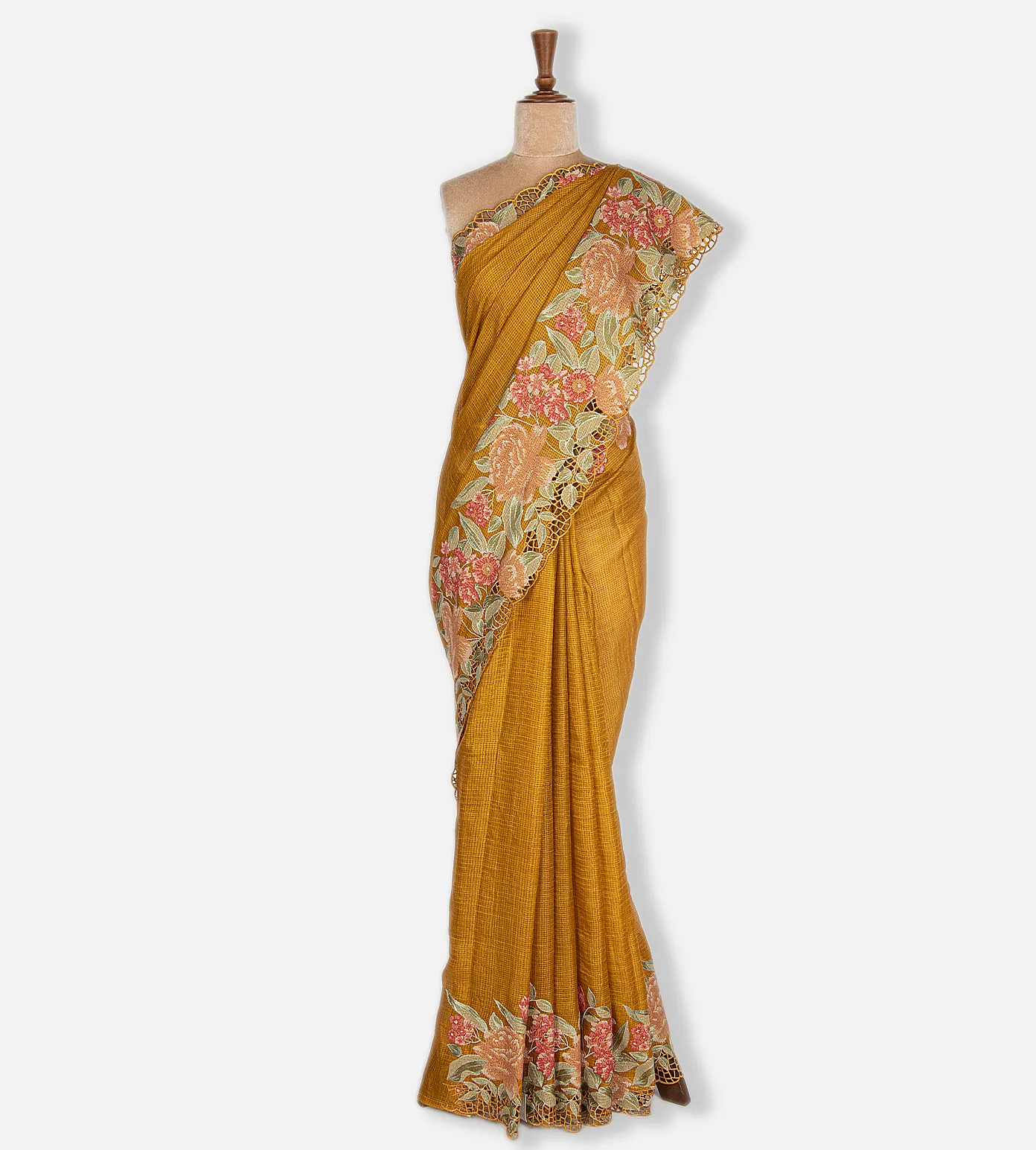 Yellow Tussar Saree2