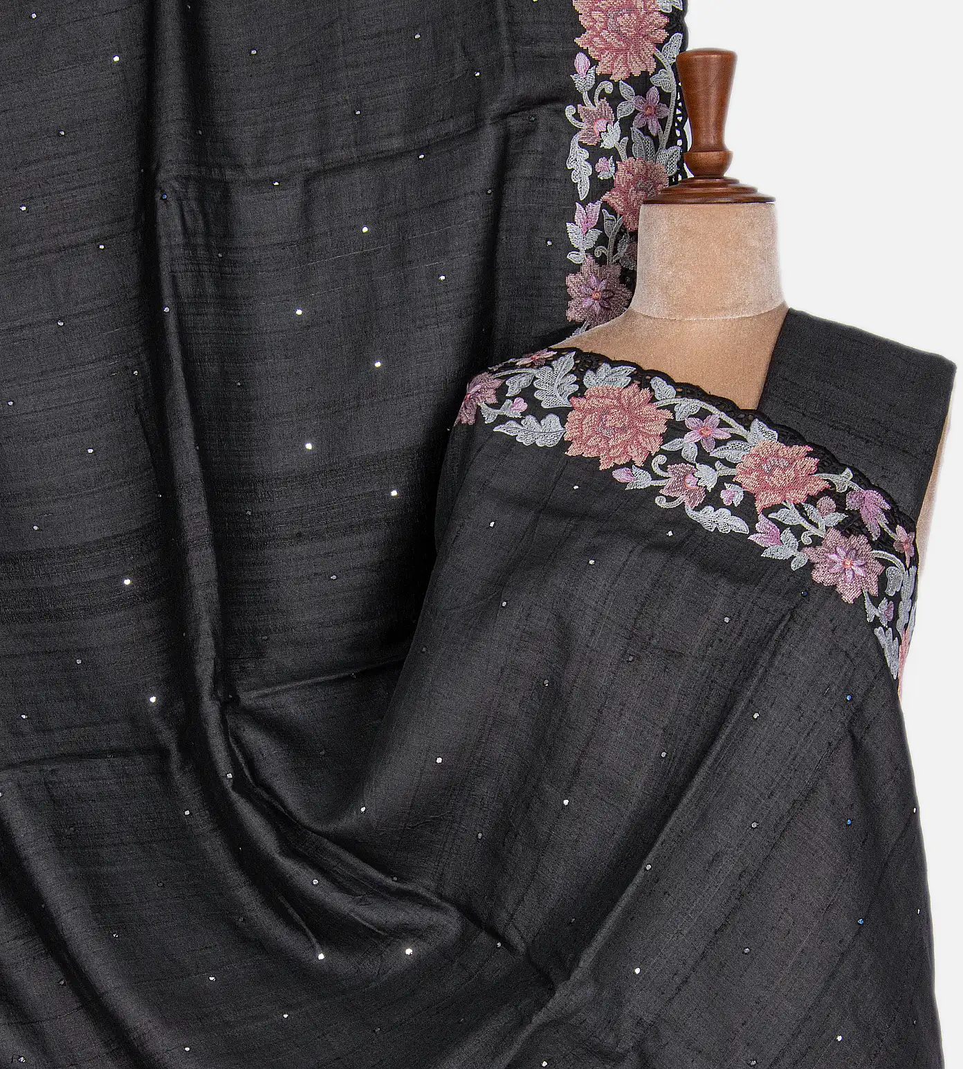 Black Tussar Saree1