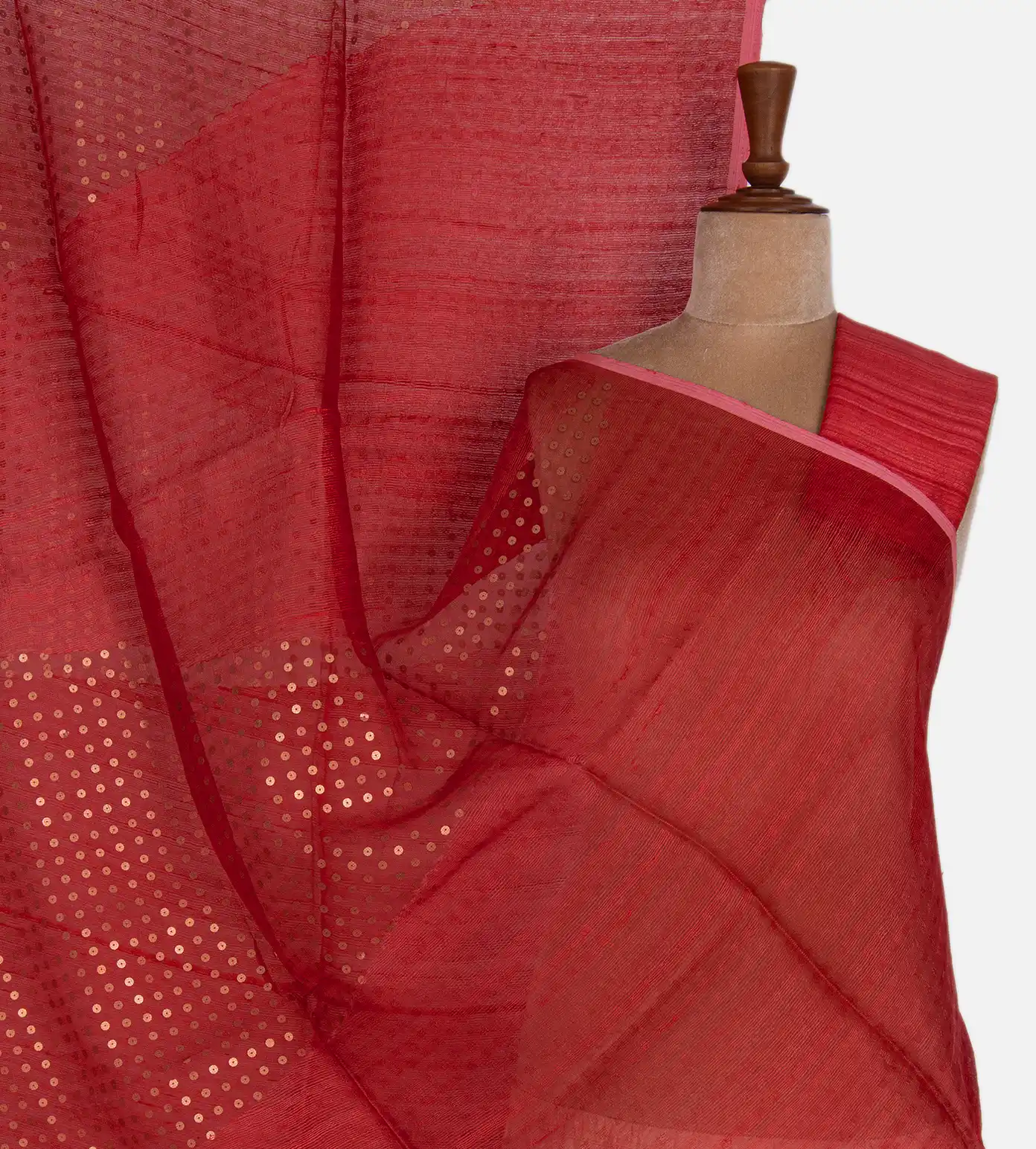 Red Tussar Saree1