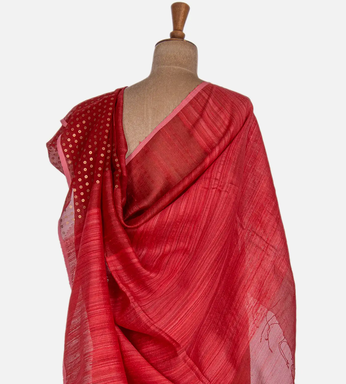Red Tussar Saree3