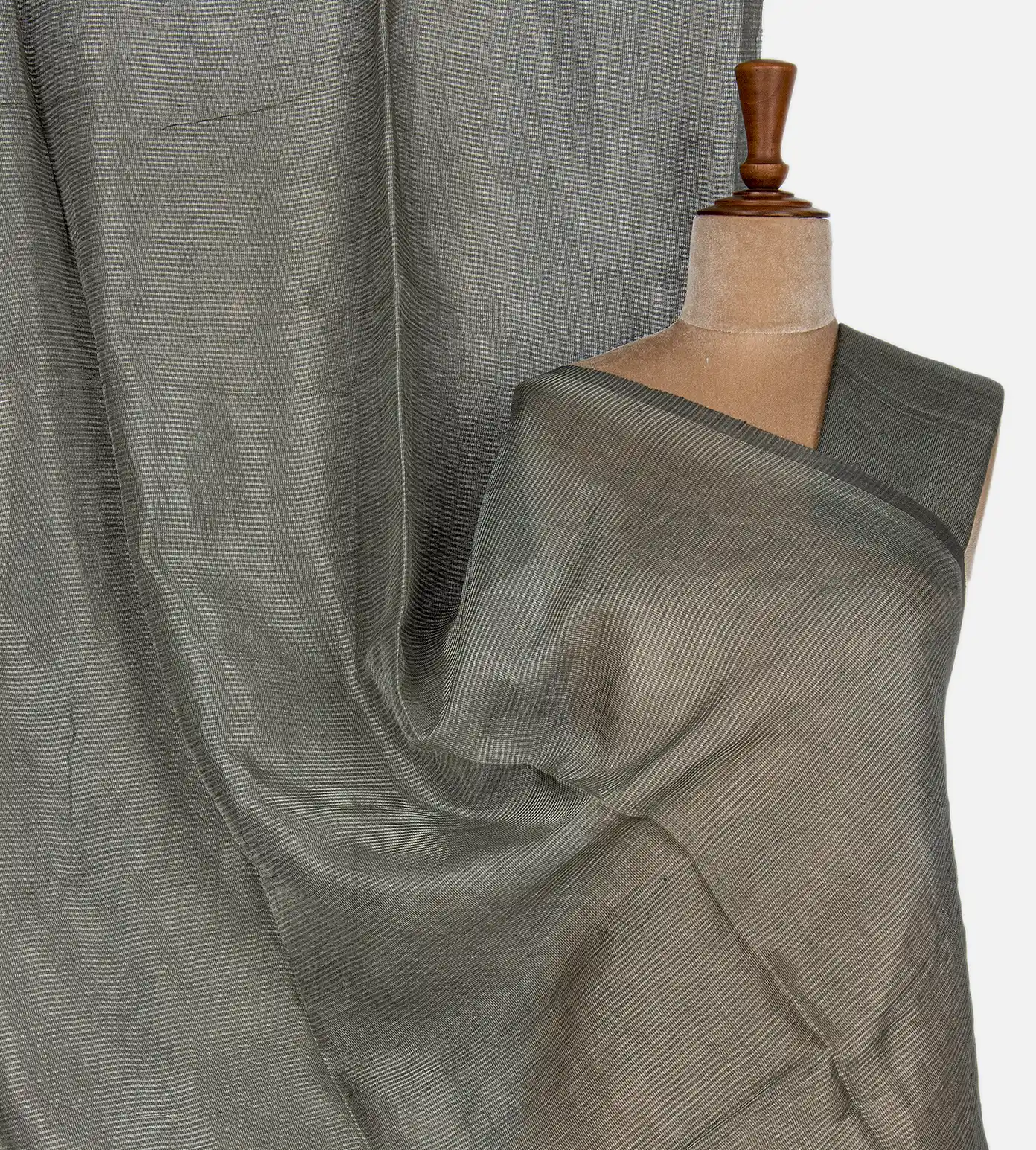 Grey Tussar Saree1