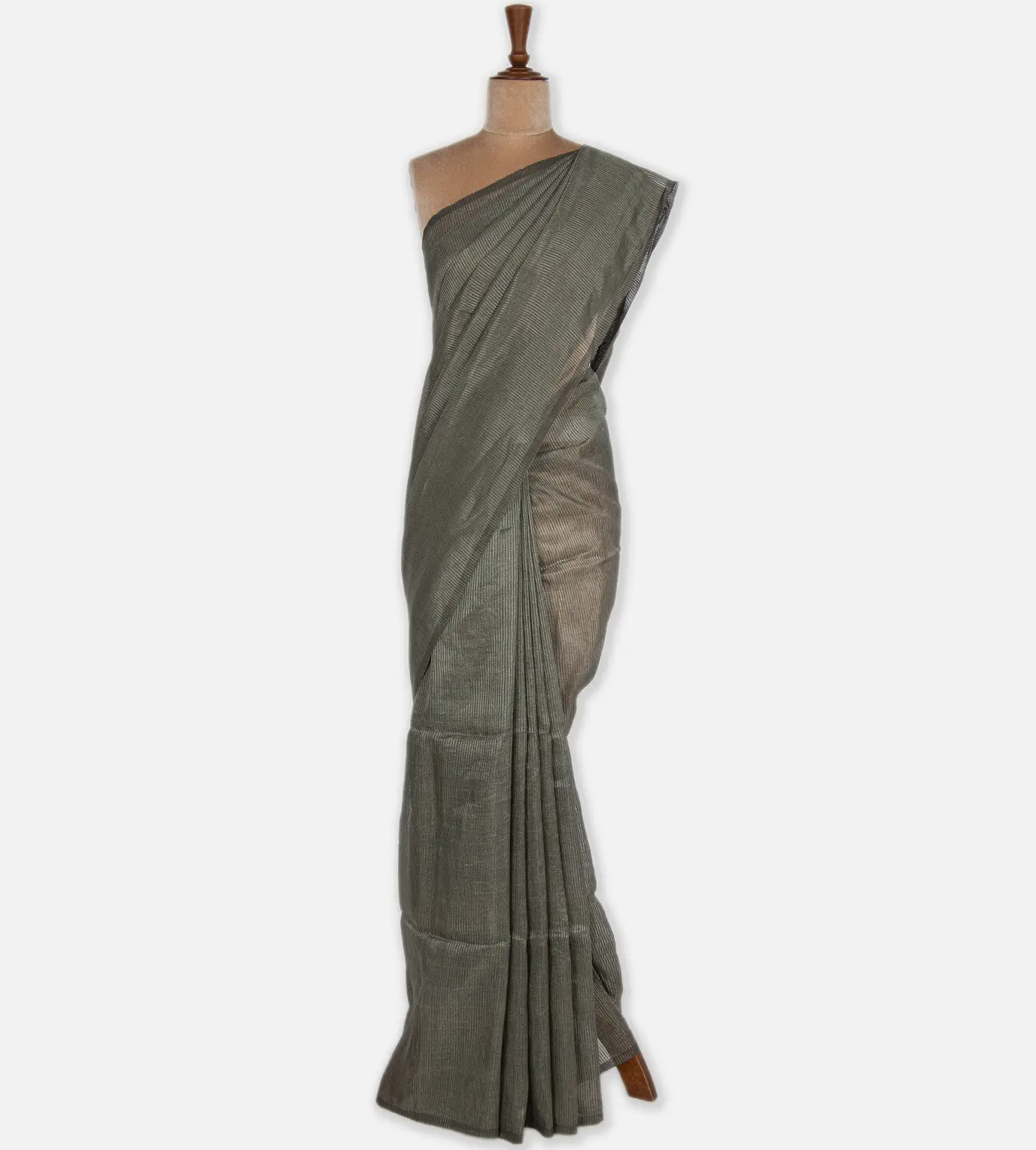 Grey Tussar Saree2