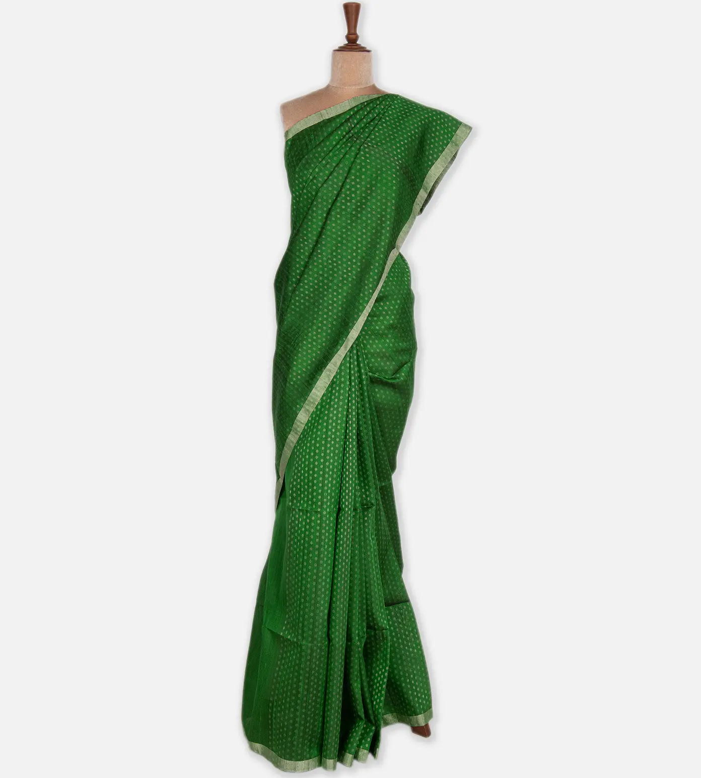 Green Raw Silk Saree2
