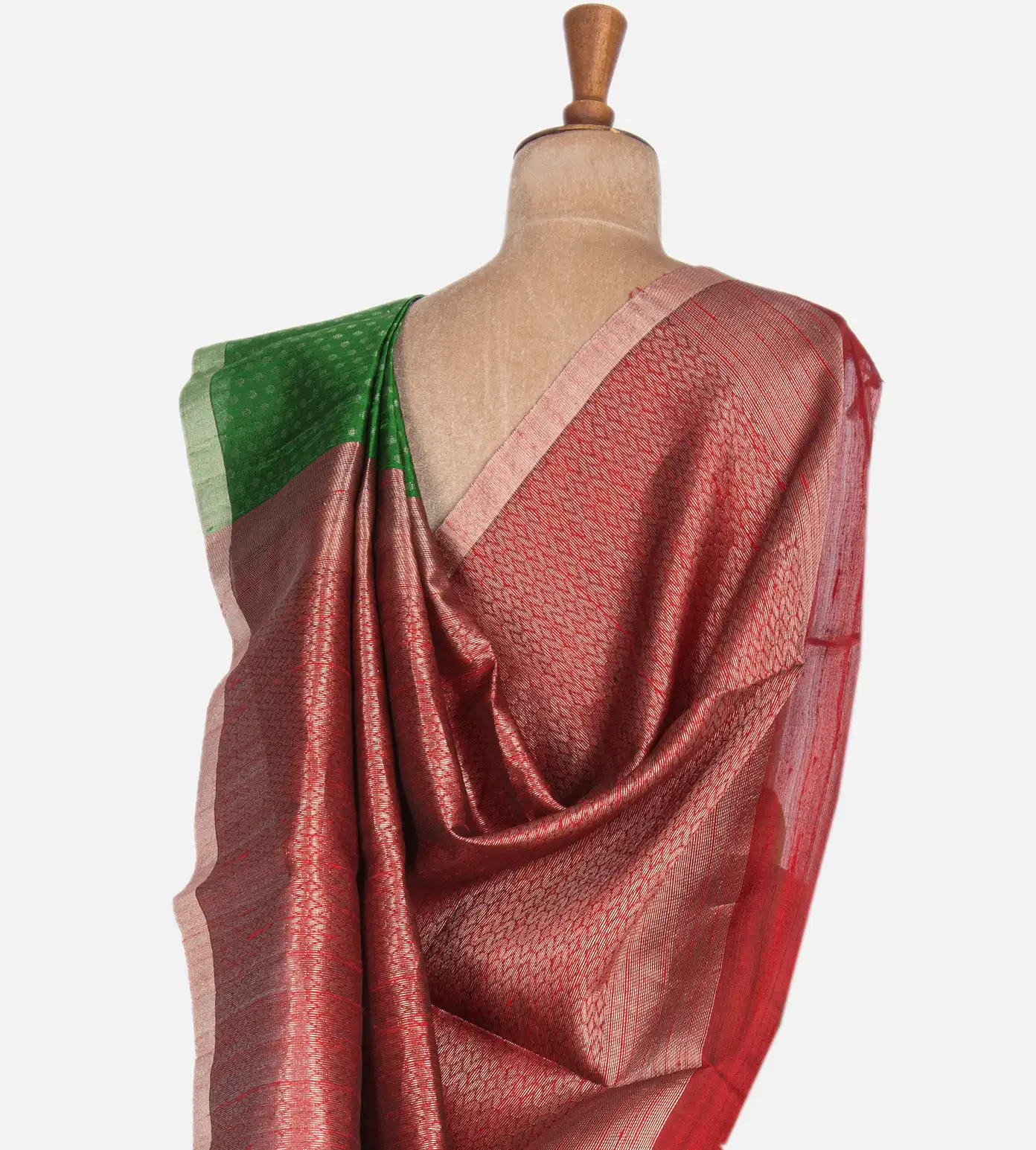 Green Raw Silk Saree3