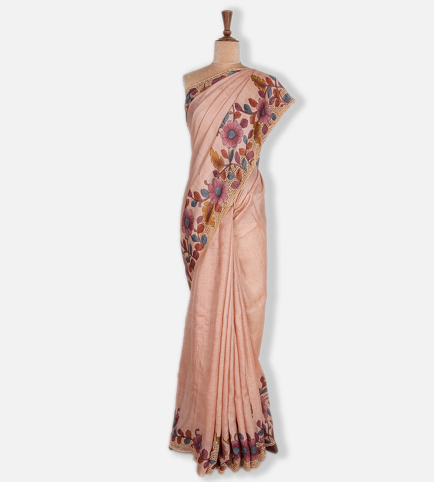 peach-tussar-embroidery-saree-b0637476-b