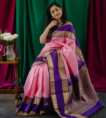 Lotus Pink Kanchipuram Silk Saree4