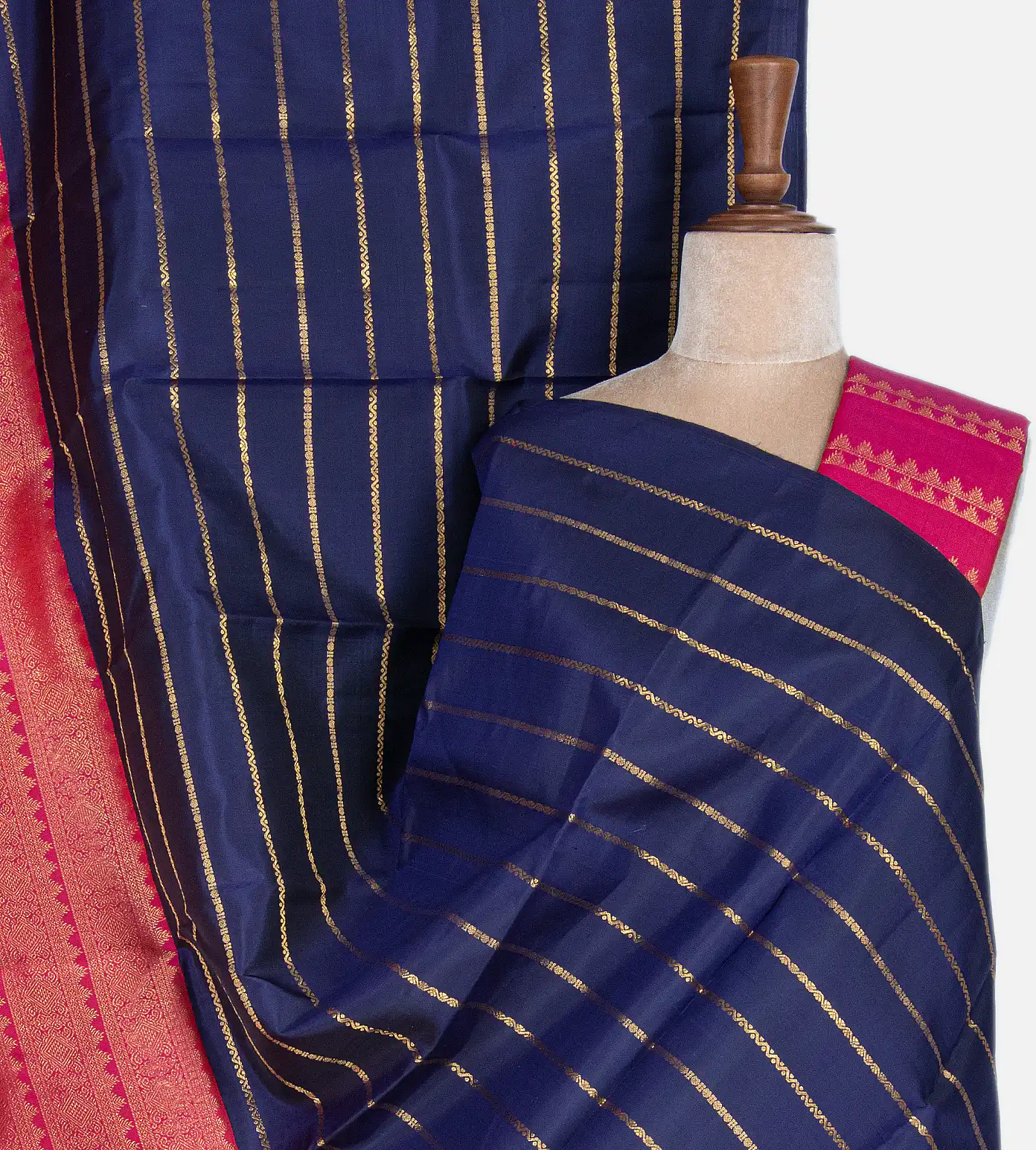 Blue Kanchipuram Silk Saree1