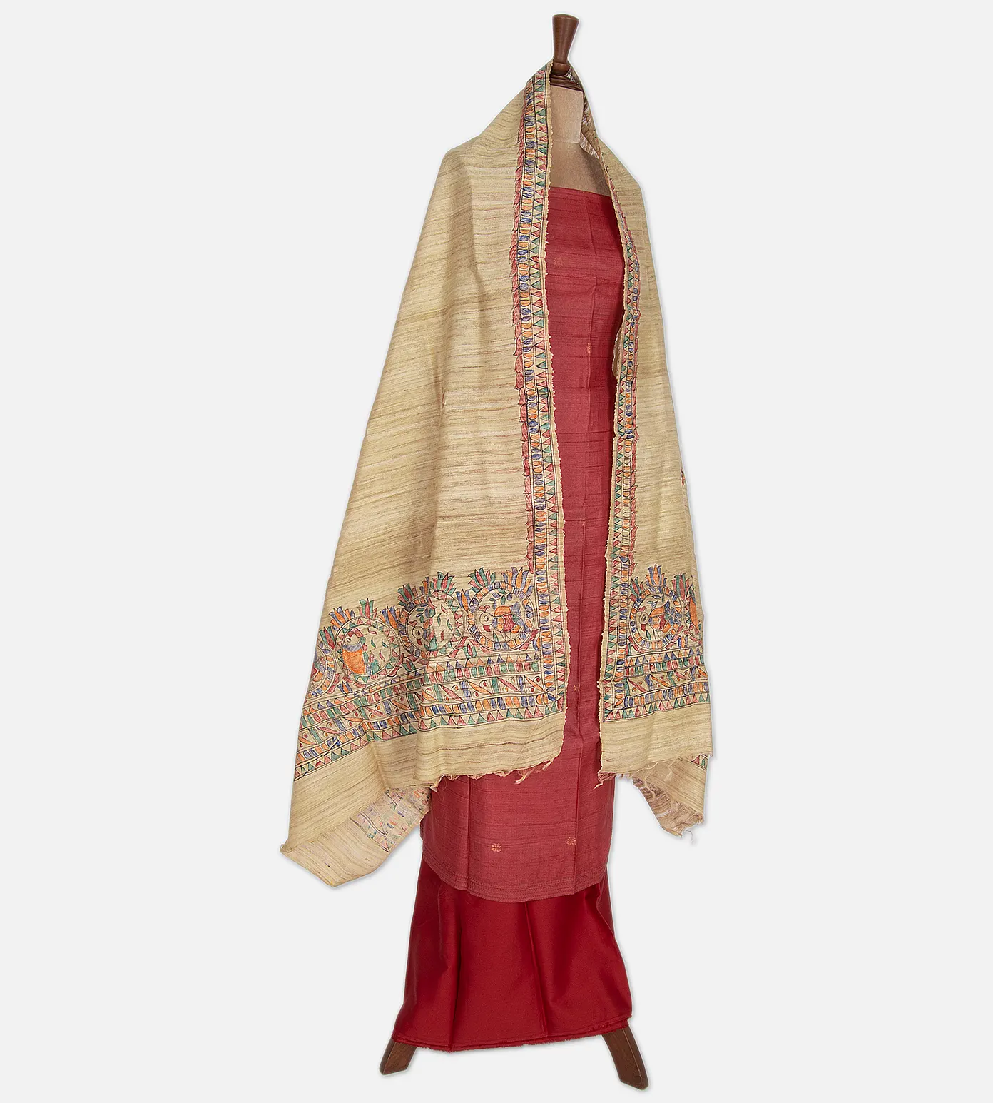 red-tussar-salwar-b0739655-c