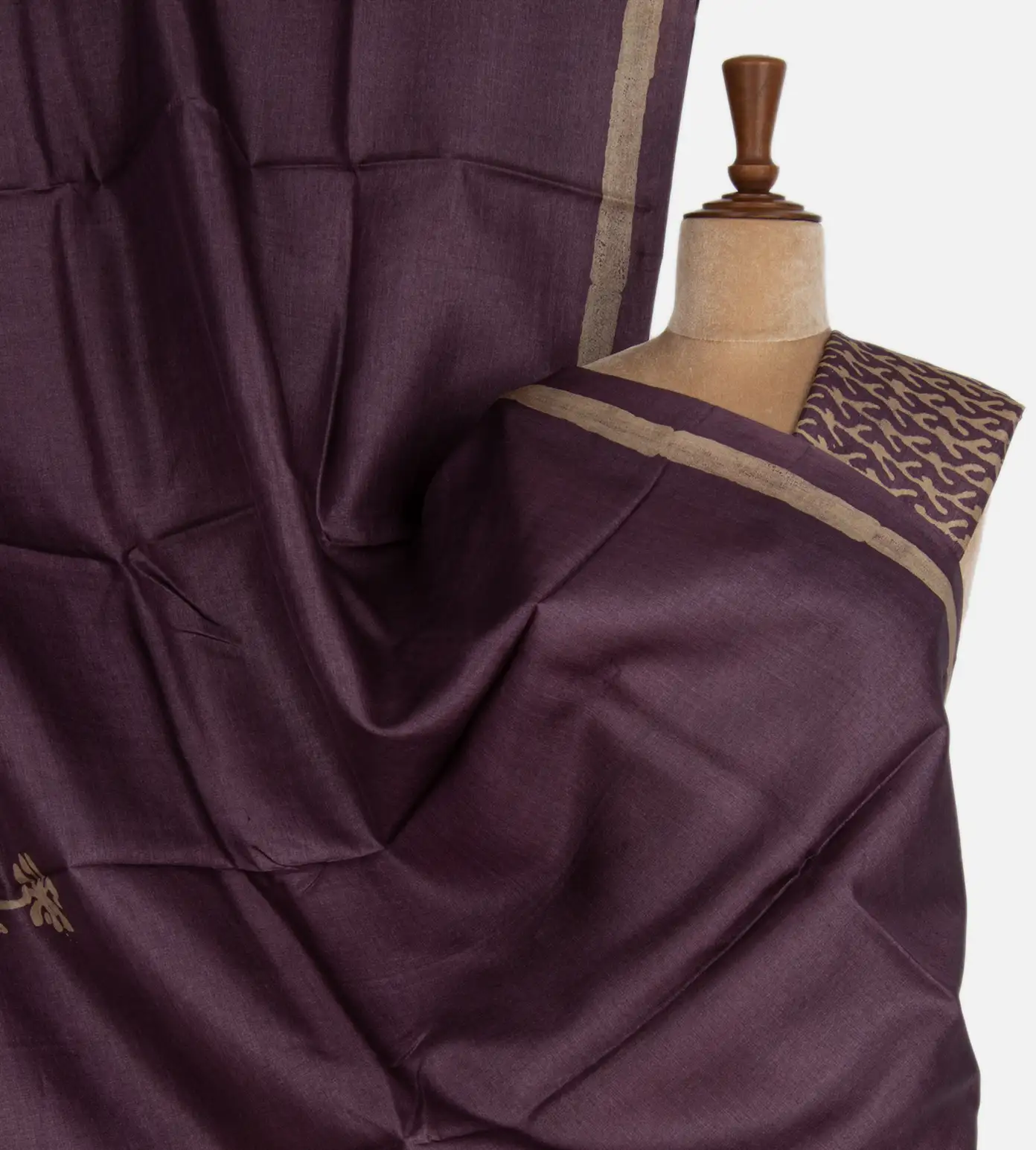 Purple Tussar Saree1