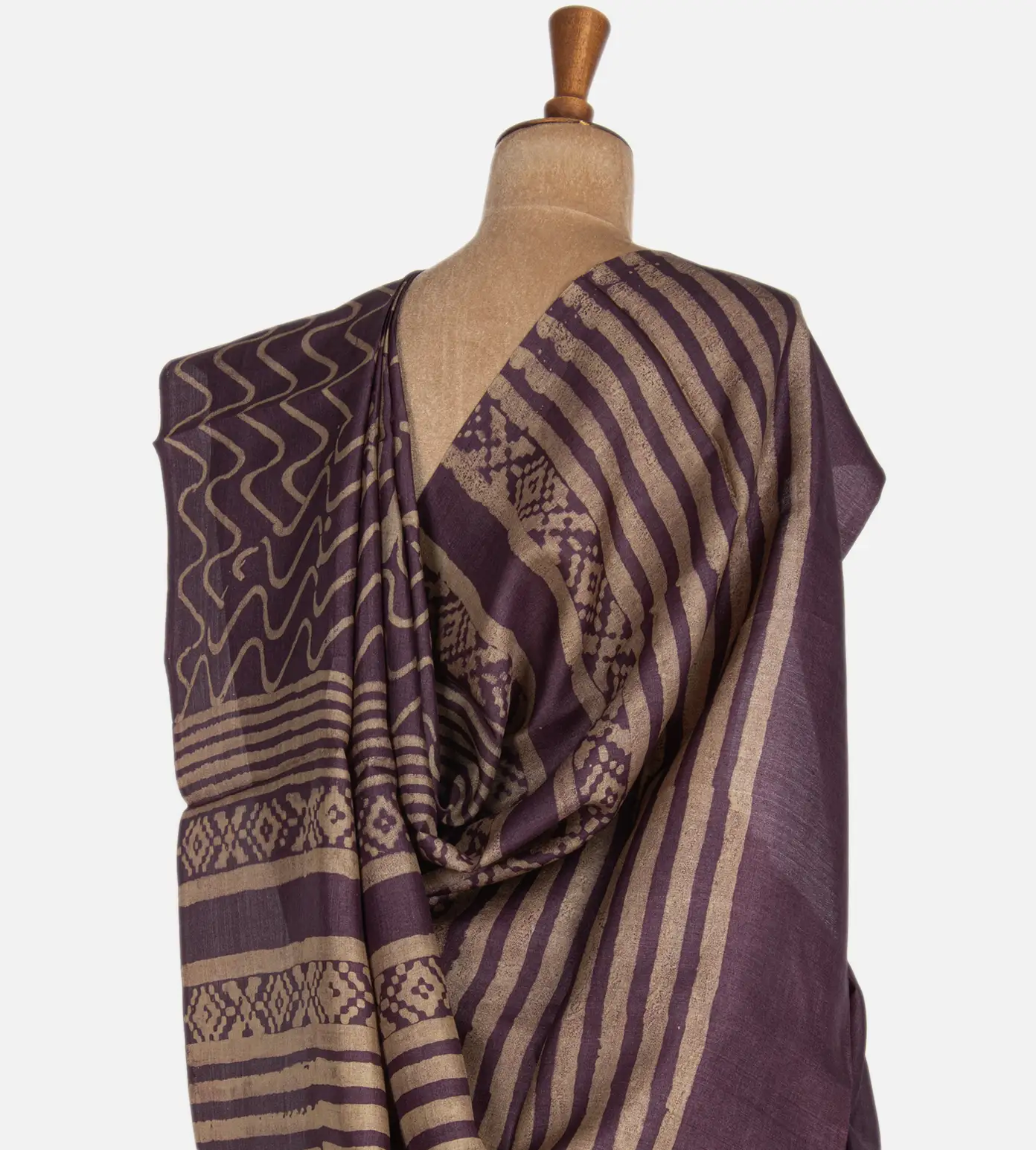 Purple Tussar Saree3