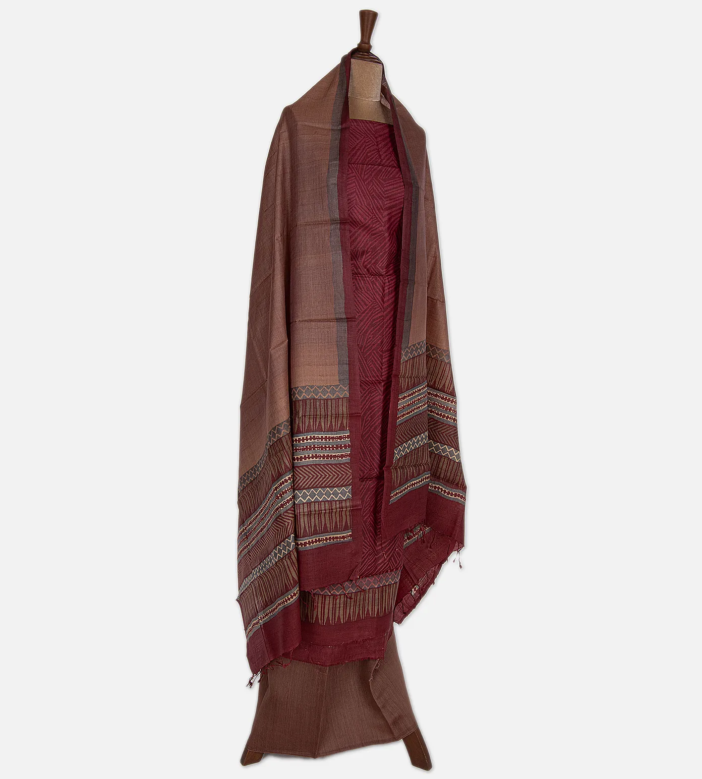 Maroon Tussar Salwar3
