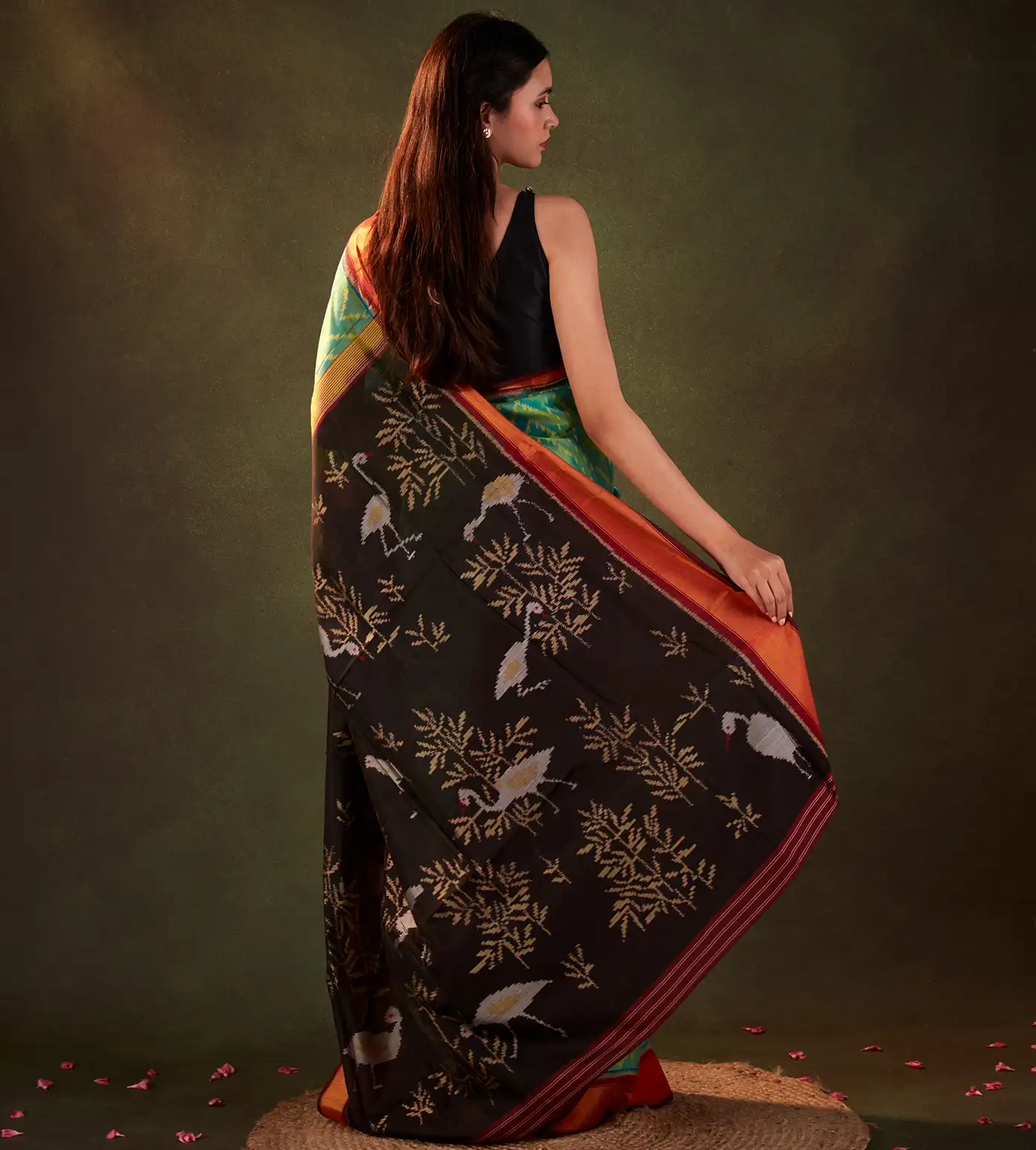 Light Green Patola Silk Saree2