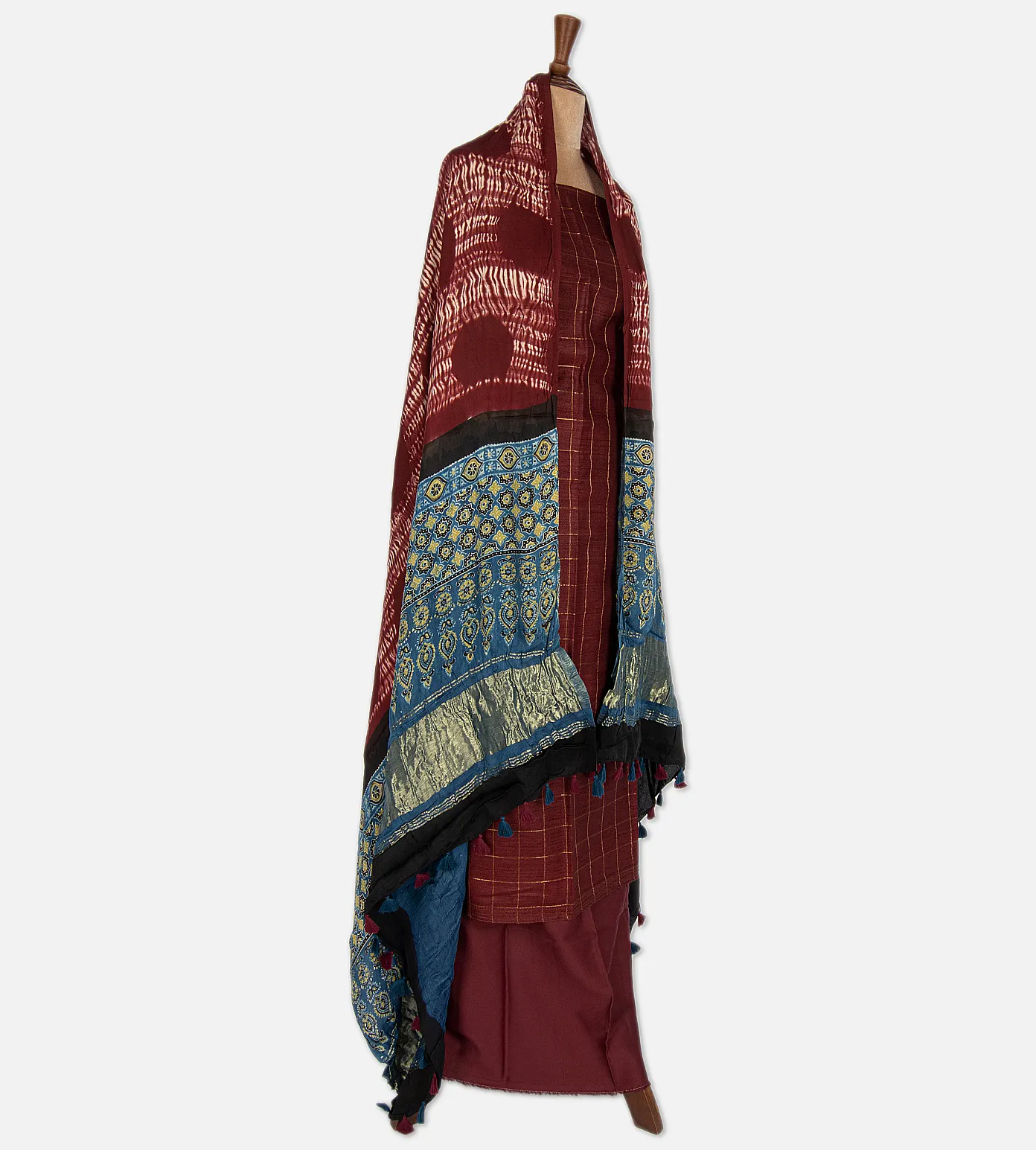 maroon-tussar-salwar-b0841426-c