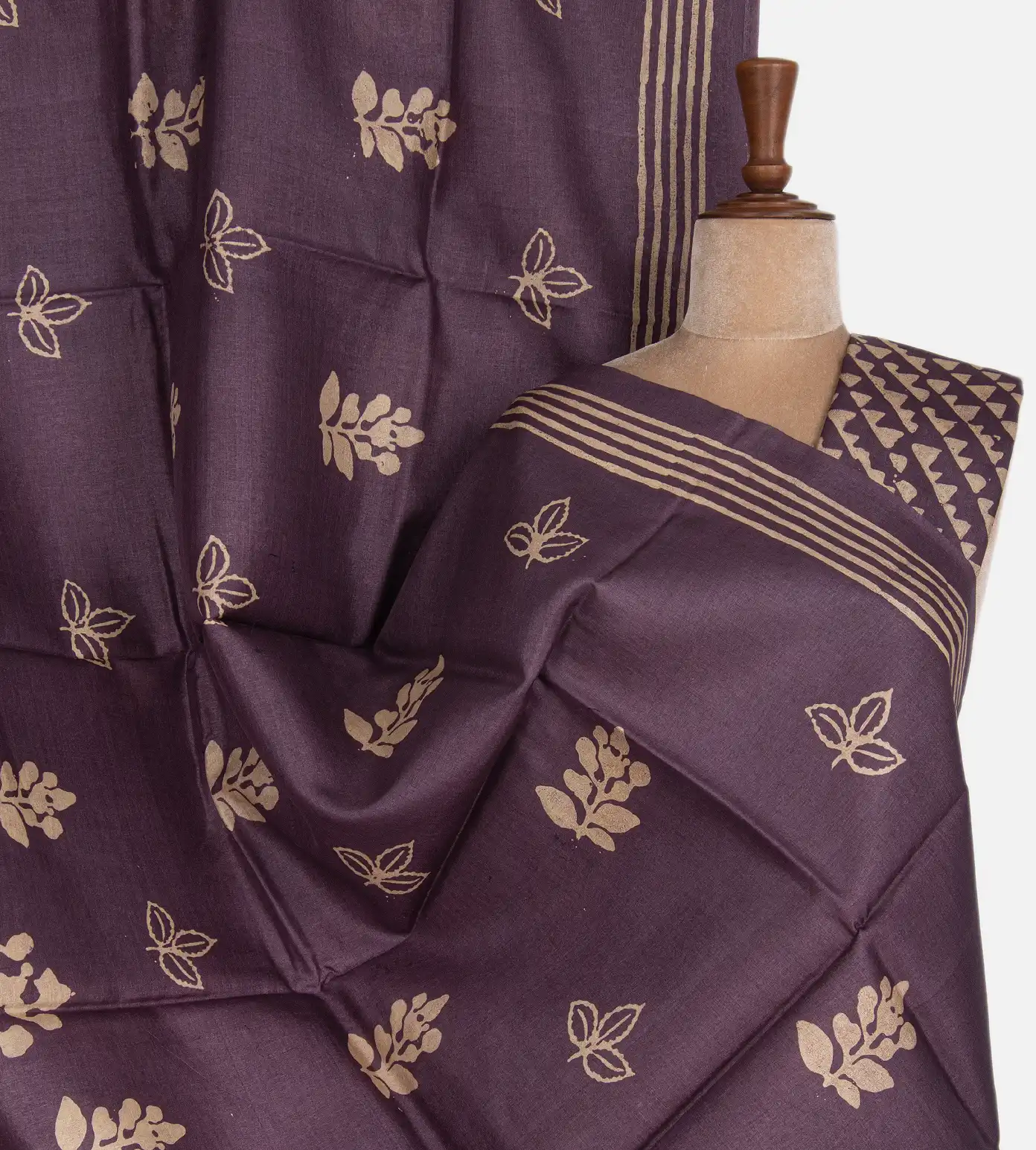 Purple Tussar Saree1