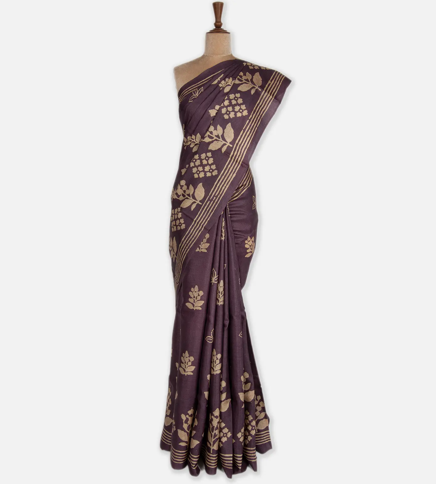 Purple Tussar Saree2