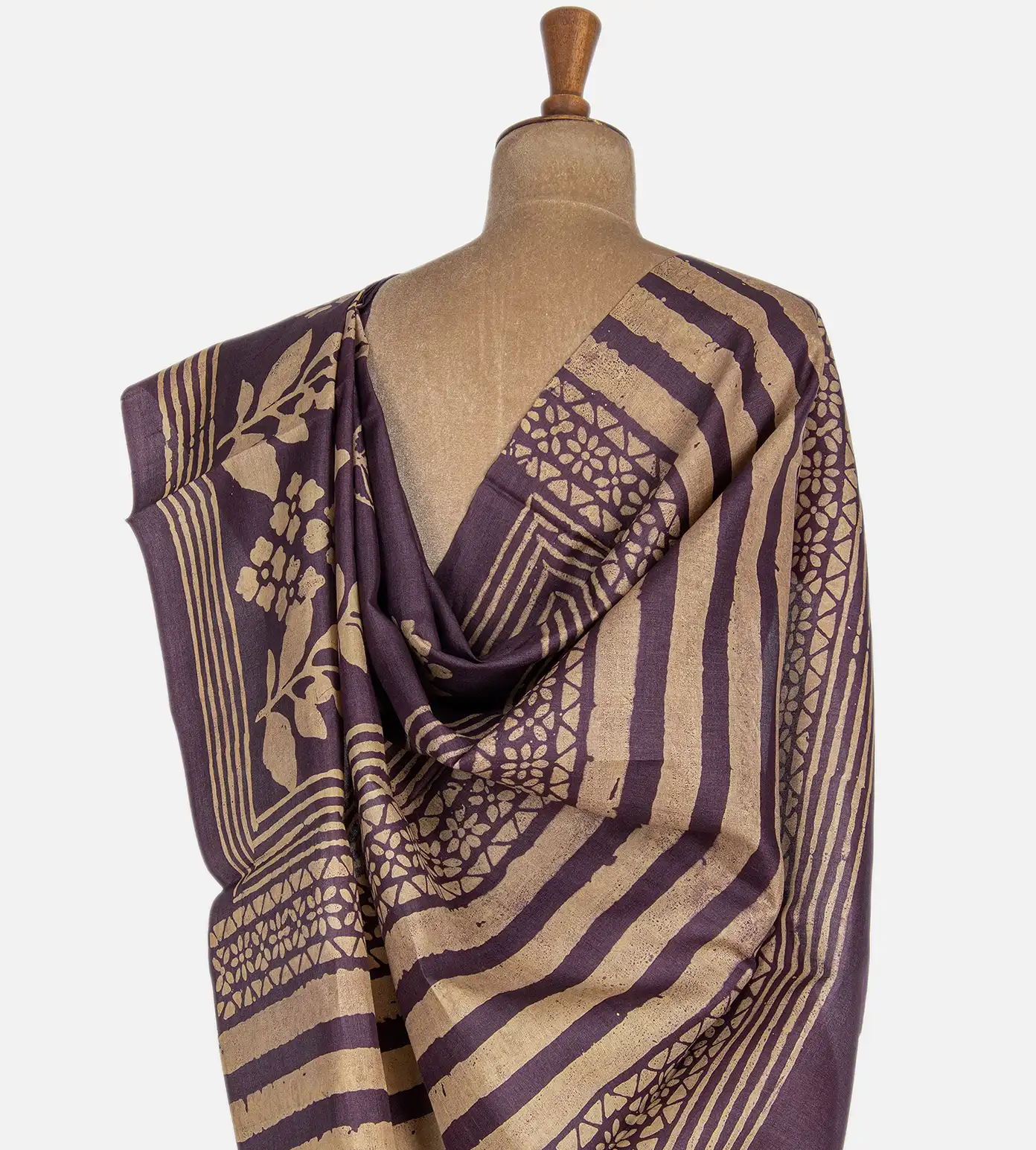 Purple Tussar Saree3