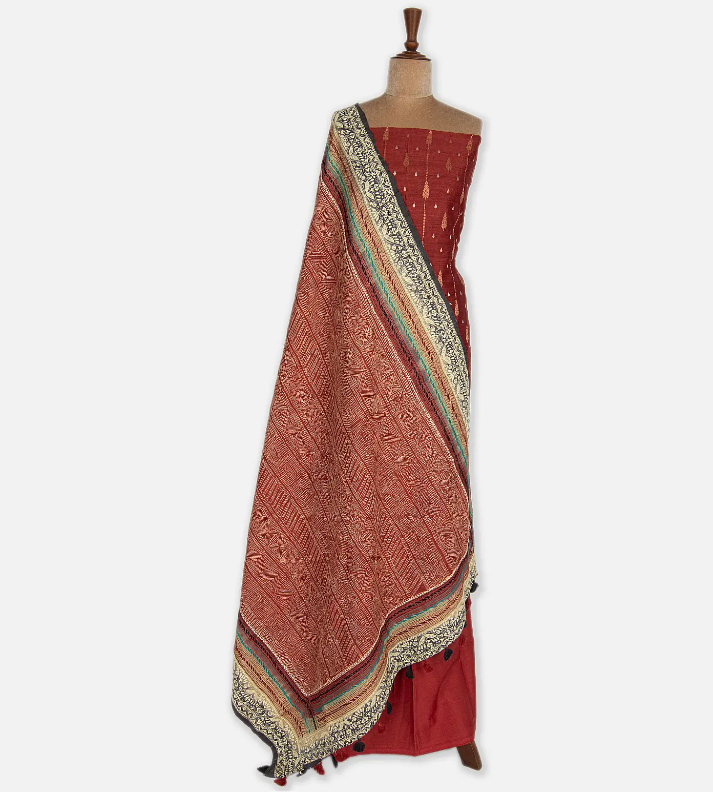 Maroon Tussar Salwar2