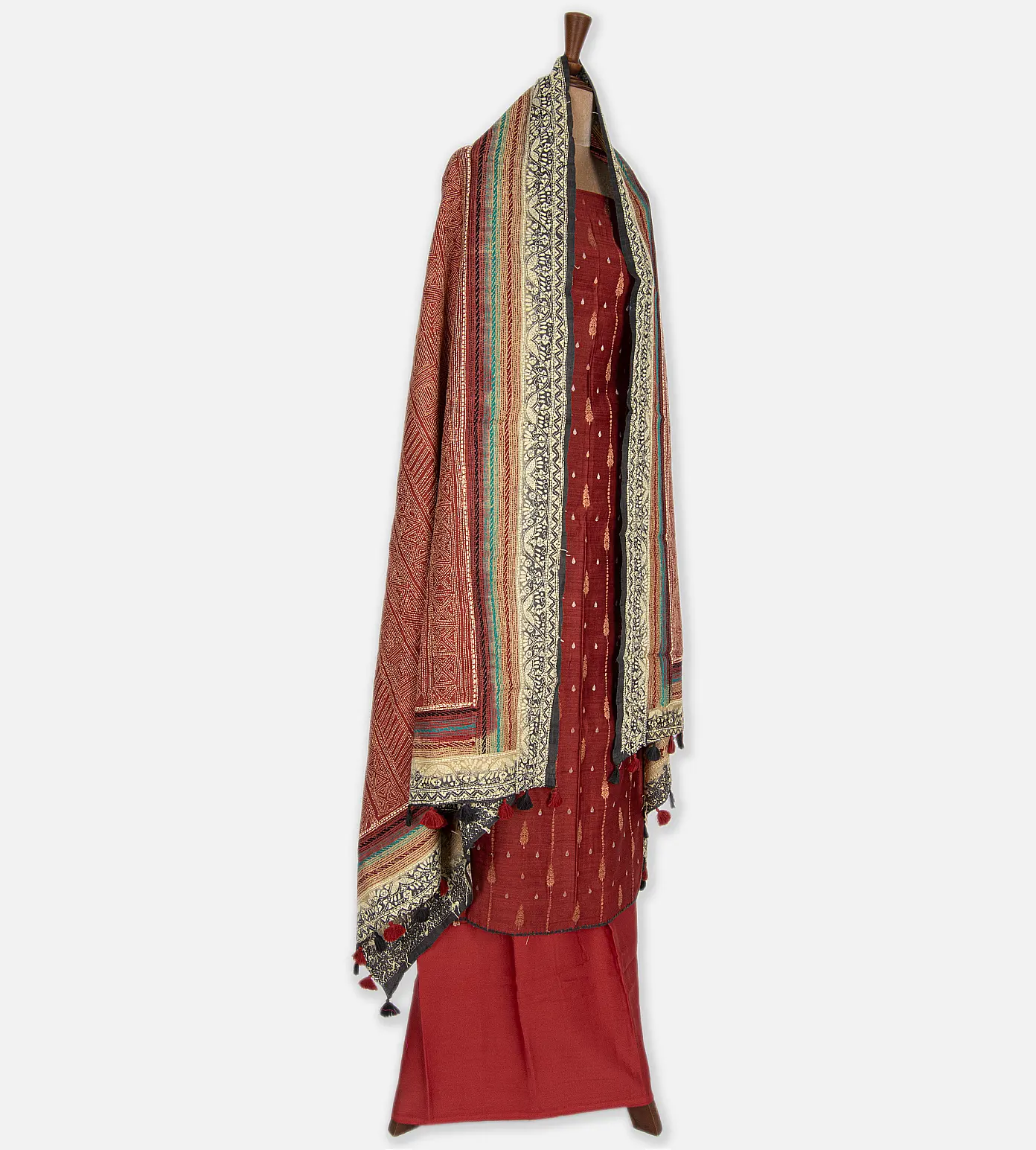 Maroon Tussar Salwar3
