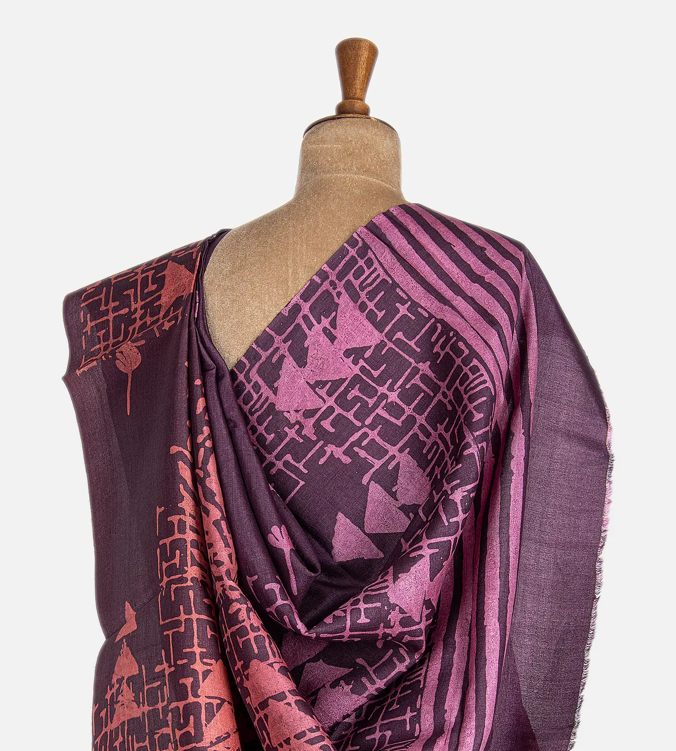 Purple Tussar Saree3