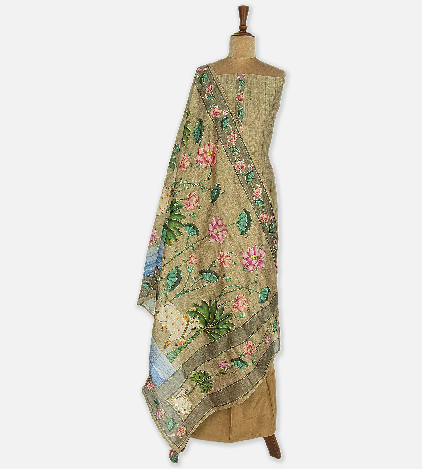 Beige Mixed Cotton Salwar2