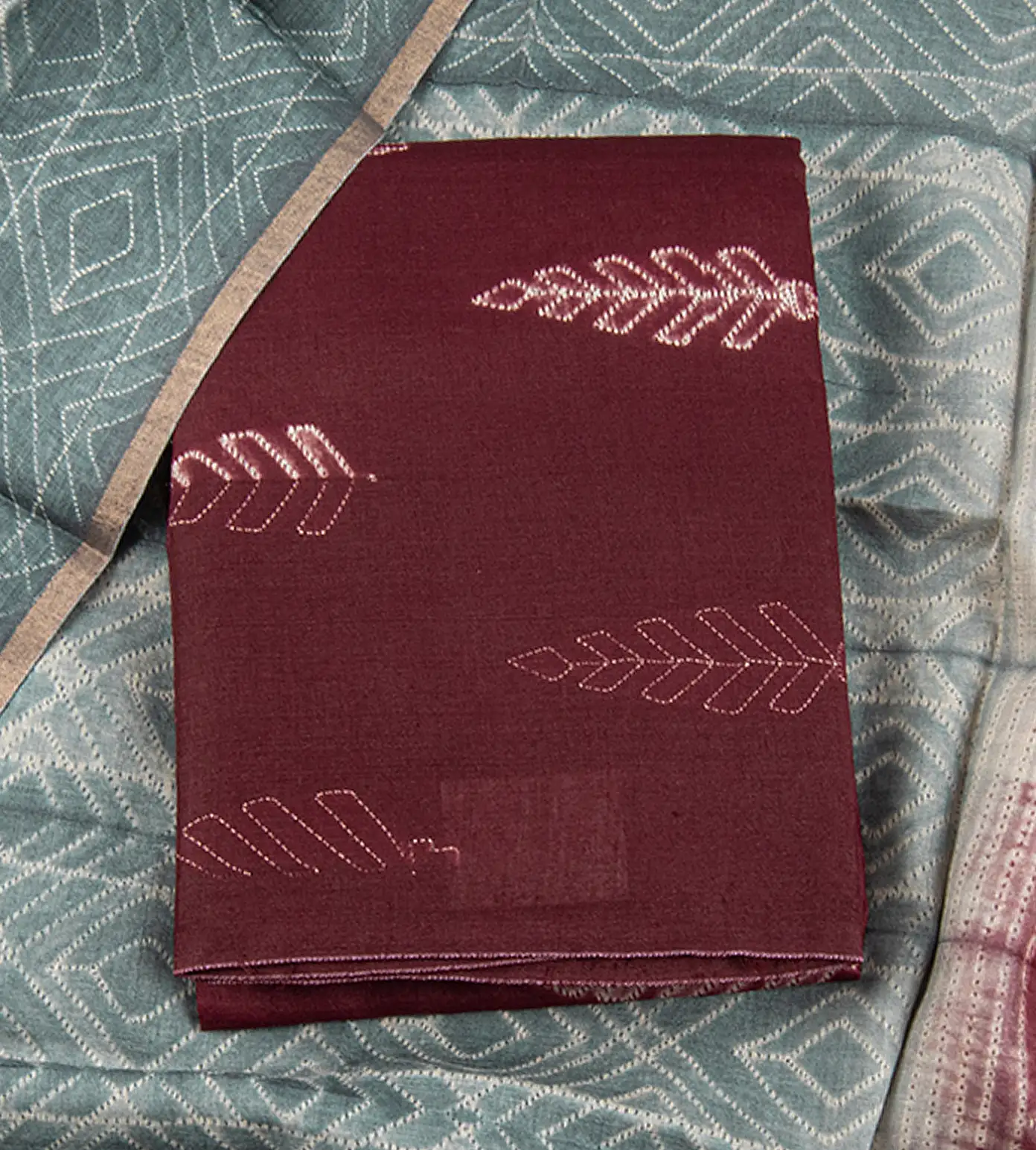 Maroon Shibori Tussar Salwar1