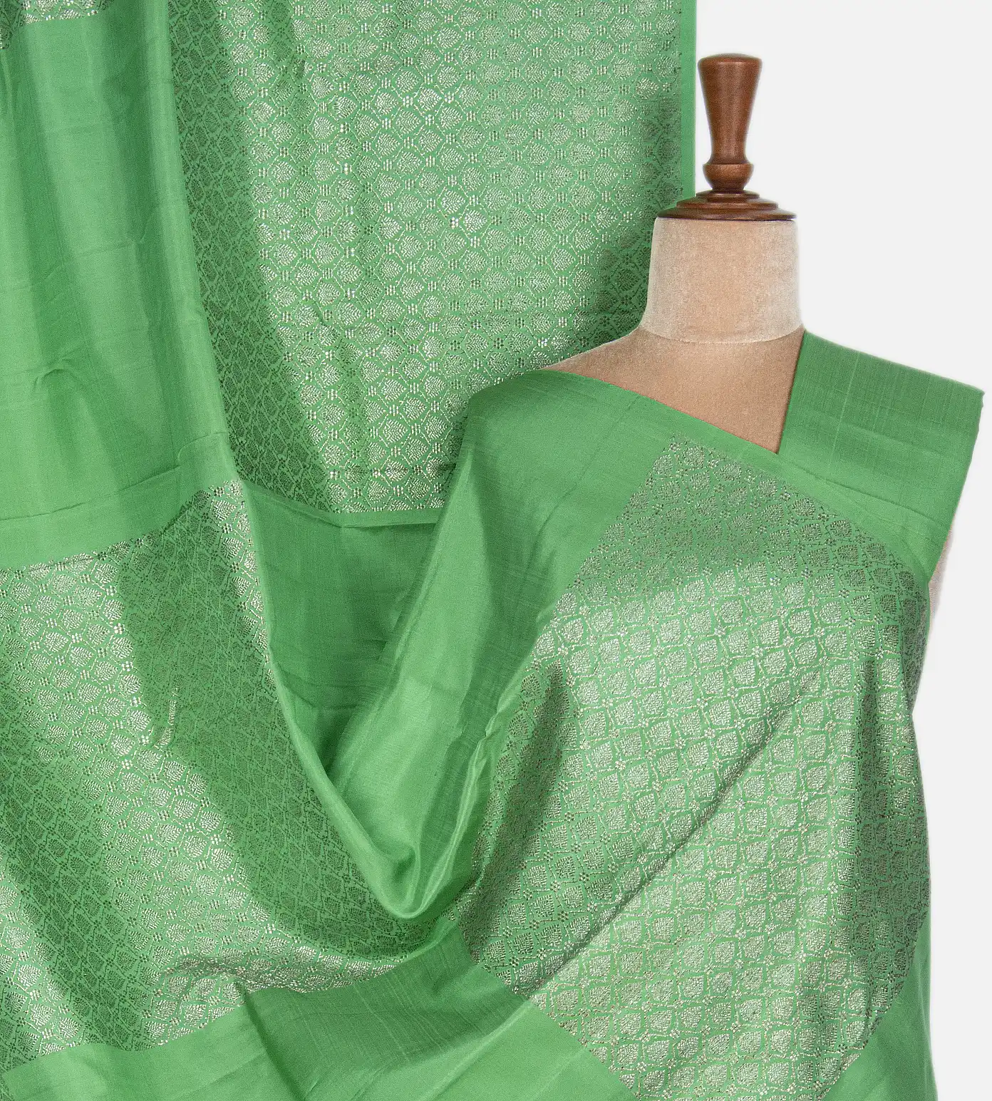 Light Green Kanchipuram Silk Saree1