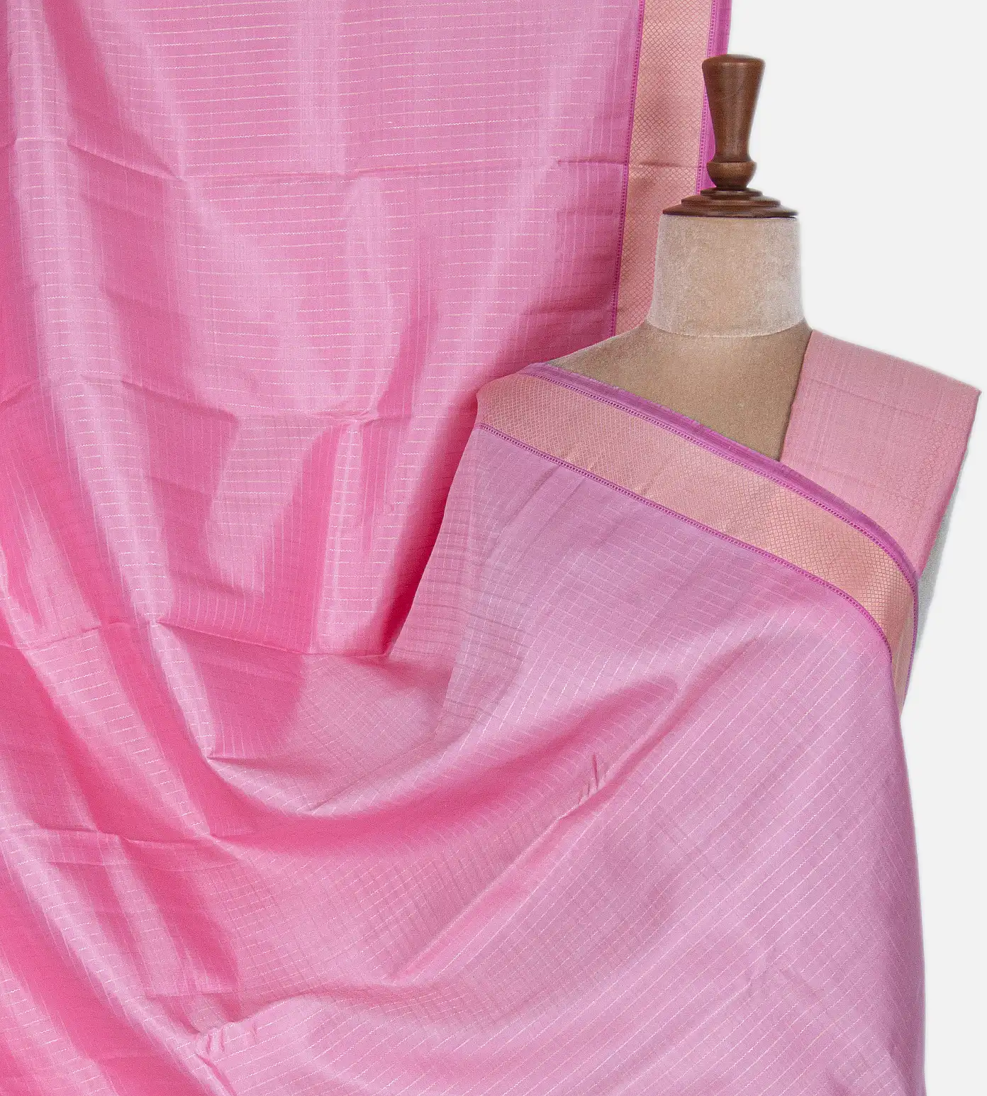 Aqua Sorbet & Baby Pink Elegance Kanchipuram Handloom Soft Silk Saree –  Capell Haute Couture
