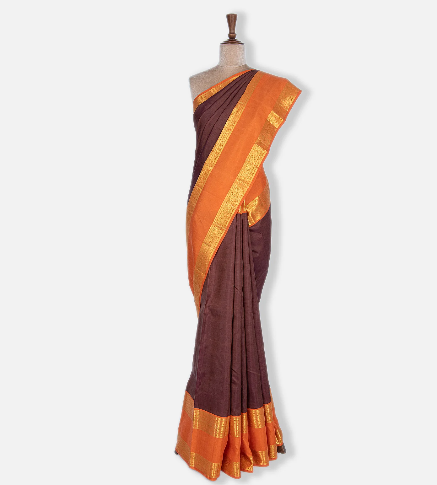 Brown Kanchipuram Silk Saree2